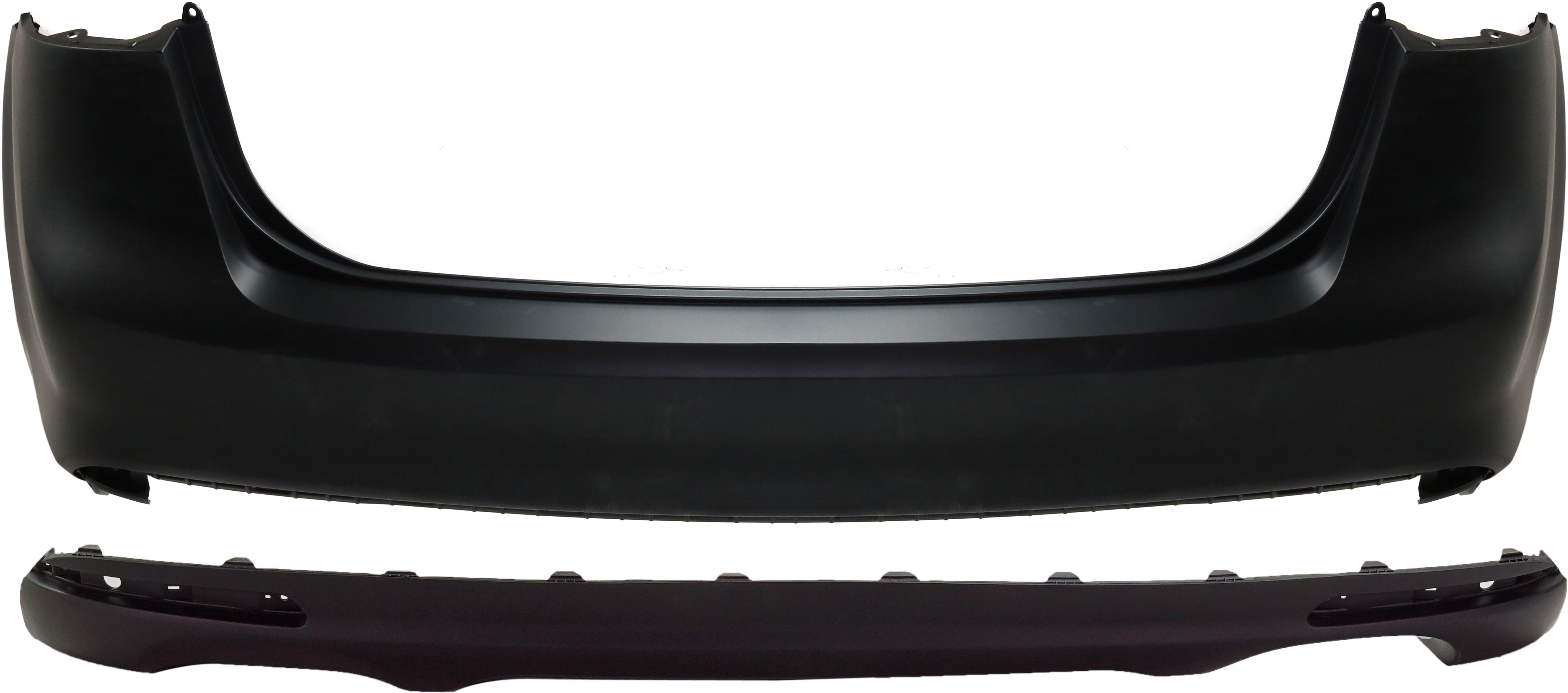 AM FORTE 17-18 BUMPER COVER Set of 2 Rear Upper and Lower EX S SX Models SKU SET RK76010007P 2 Partslink KI1100208 KI1195112 OEM 86611B0000-86695B0010