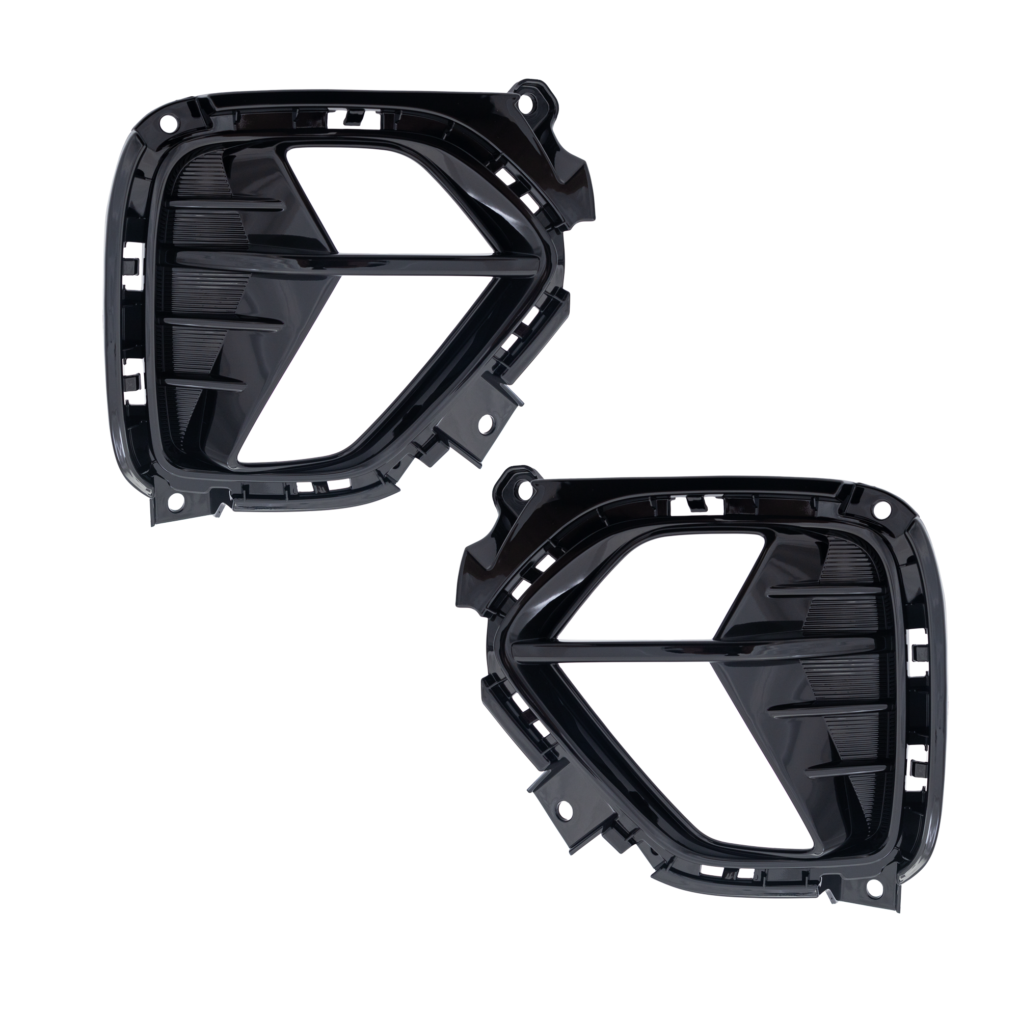 AM NIRO 20-22 REAR BUMPER MOLDING RH AND LH Backup Lamp Cover Gloss Black SKU SET RK76350017 Partslink KI1138106 KI1139106 OEM 86663G5500-86664G5500