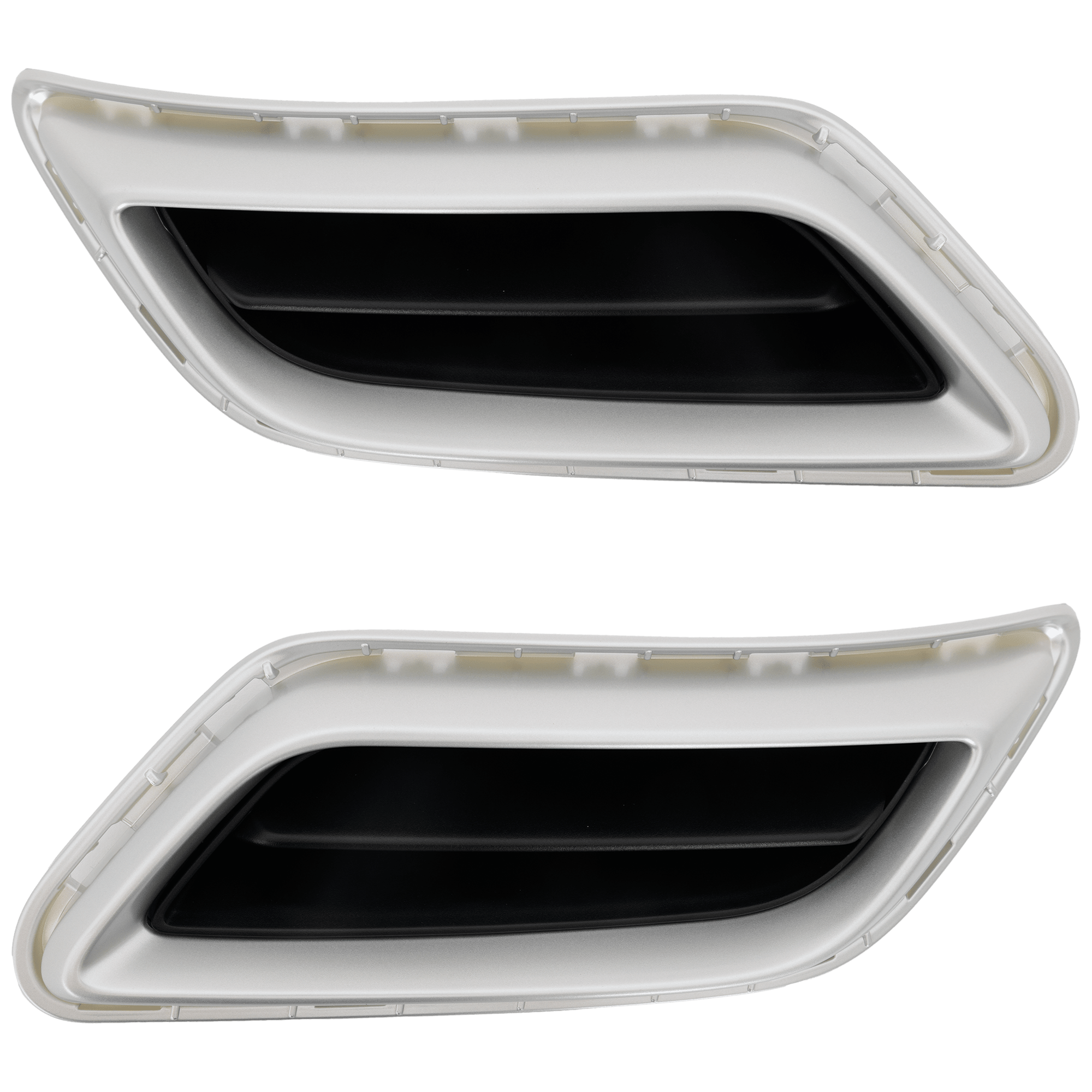 AM K5-21-24 REAR BUMPER MOLDING RH AND LH Exhaust Opening Trim Textured Gray GT Line Model SKU SET RK76350023 Partslink KI1138112 KI1139112 OEM 866C1L3300-866C2L3300