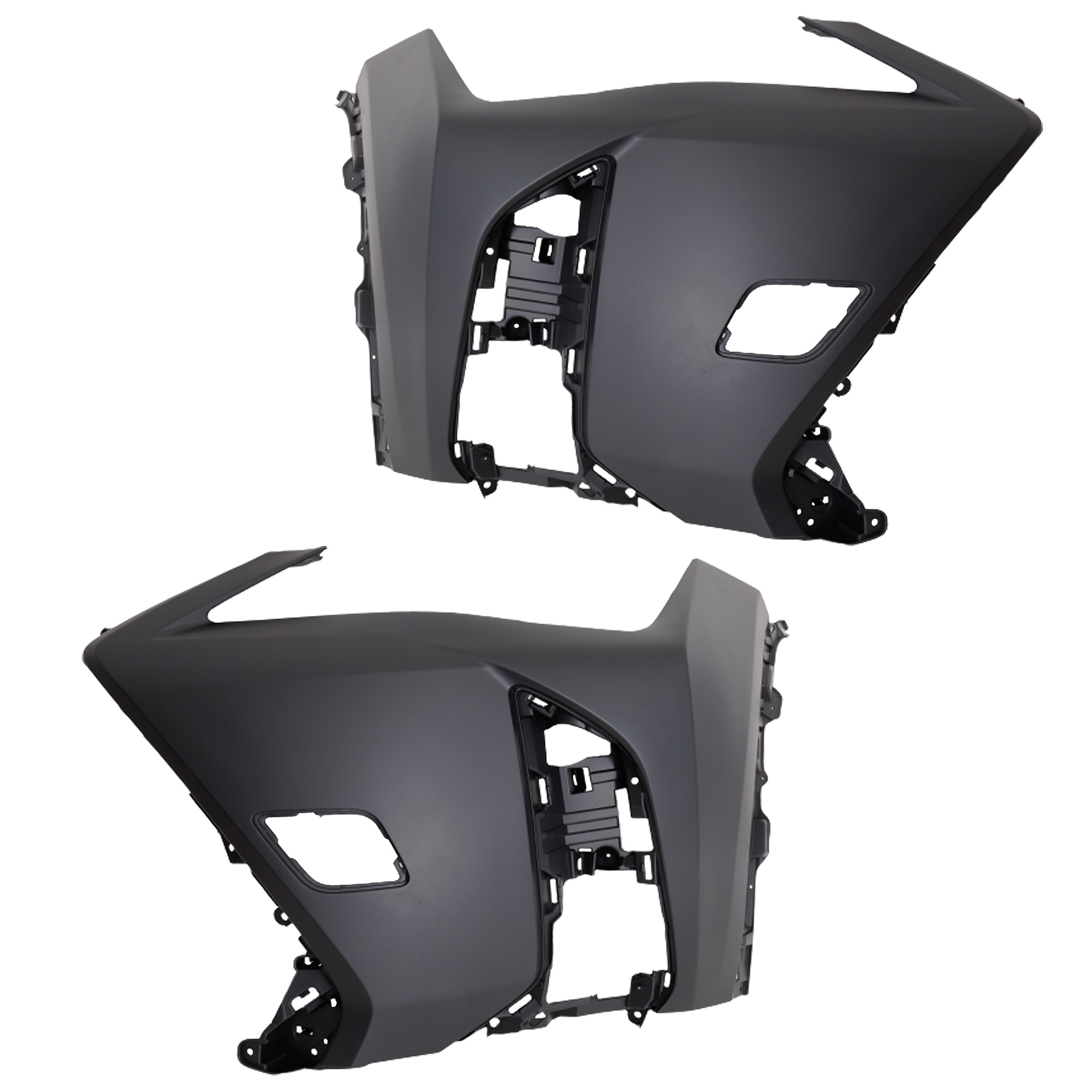 AM UX200-19-22 UX250H 19-24 FRONT BUMPER COVER RH AND LH Primed w F Sport Package w o Park Distance Control Sensor Holes and Headlight Washer Holes SKU SET RL01030087P Partslink LX1016106 LX1017106 OEM 5211276910-5211376908