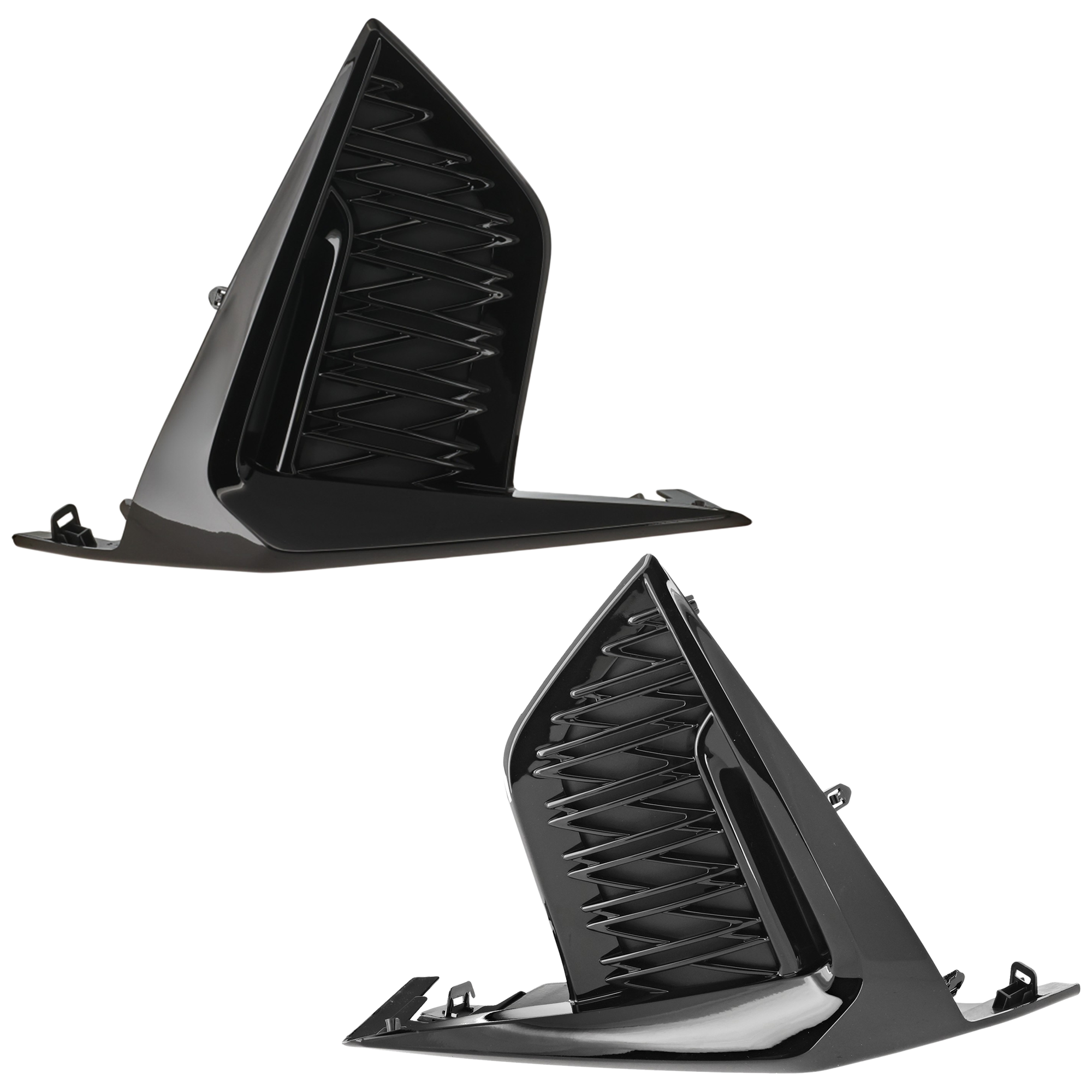 AM IS300 IS350-21-25 FRONT BUMPER COVER RH AND LH Side Garnish Black w F Sport Package SKU SET RL01030125 Partslink LX1038149 LX1039149 OEM 5310553010-5310653010