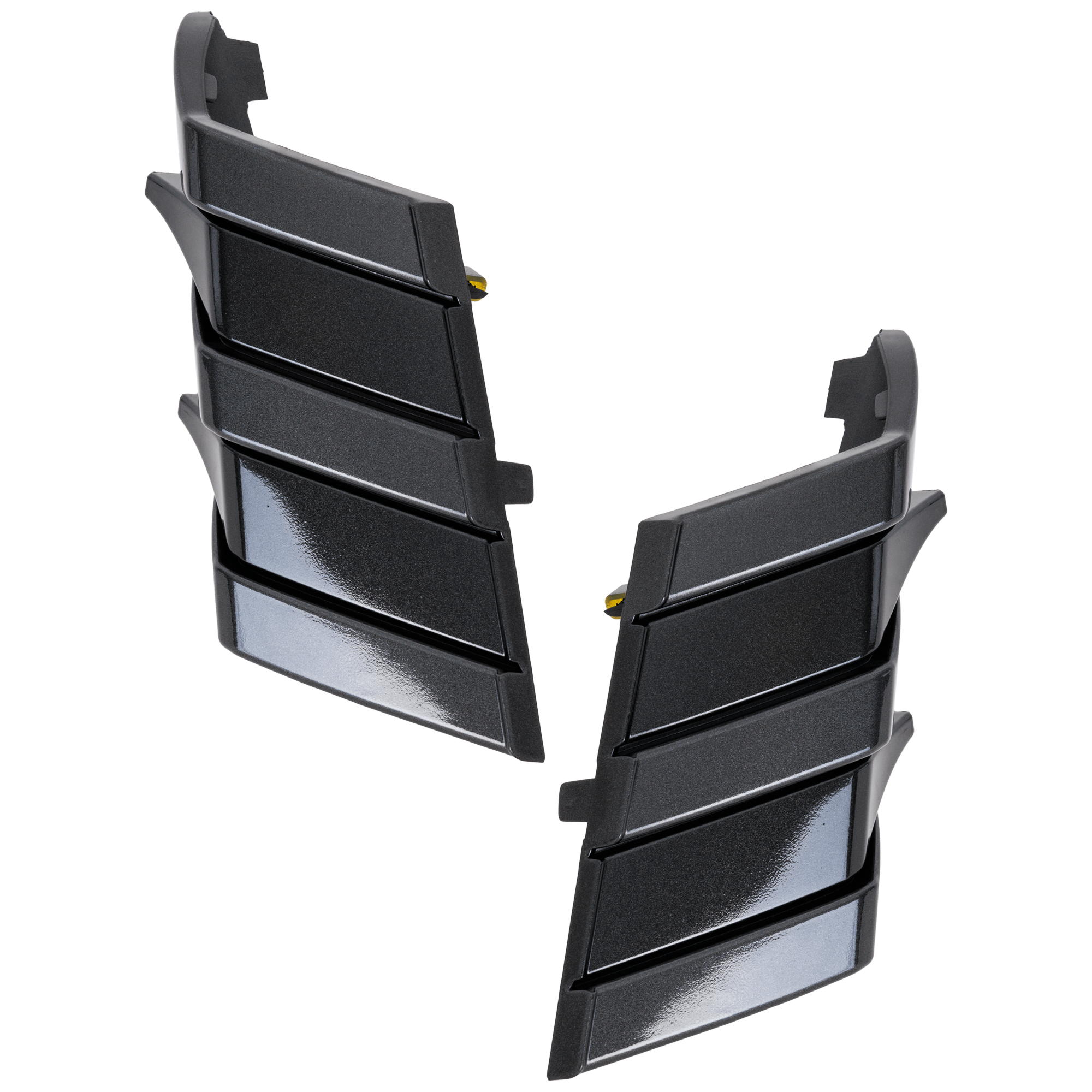 AM GS200T 16-17 GS300-18-19 GS350-16-20 GS450H 16-18 FRONT BUMPER TOW HOOK COVER RH AND LH Opening Cover Painted Dark Gray Plastic w o F Sport Package w o Parking Aid Sensor Holes SKU SET RL01440015 Partslink LX1212104 LX1213104 OEM 5212730170-5212830070