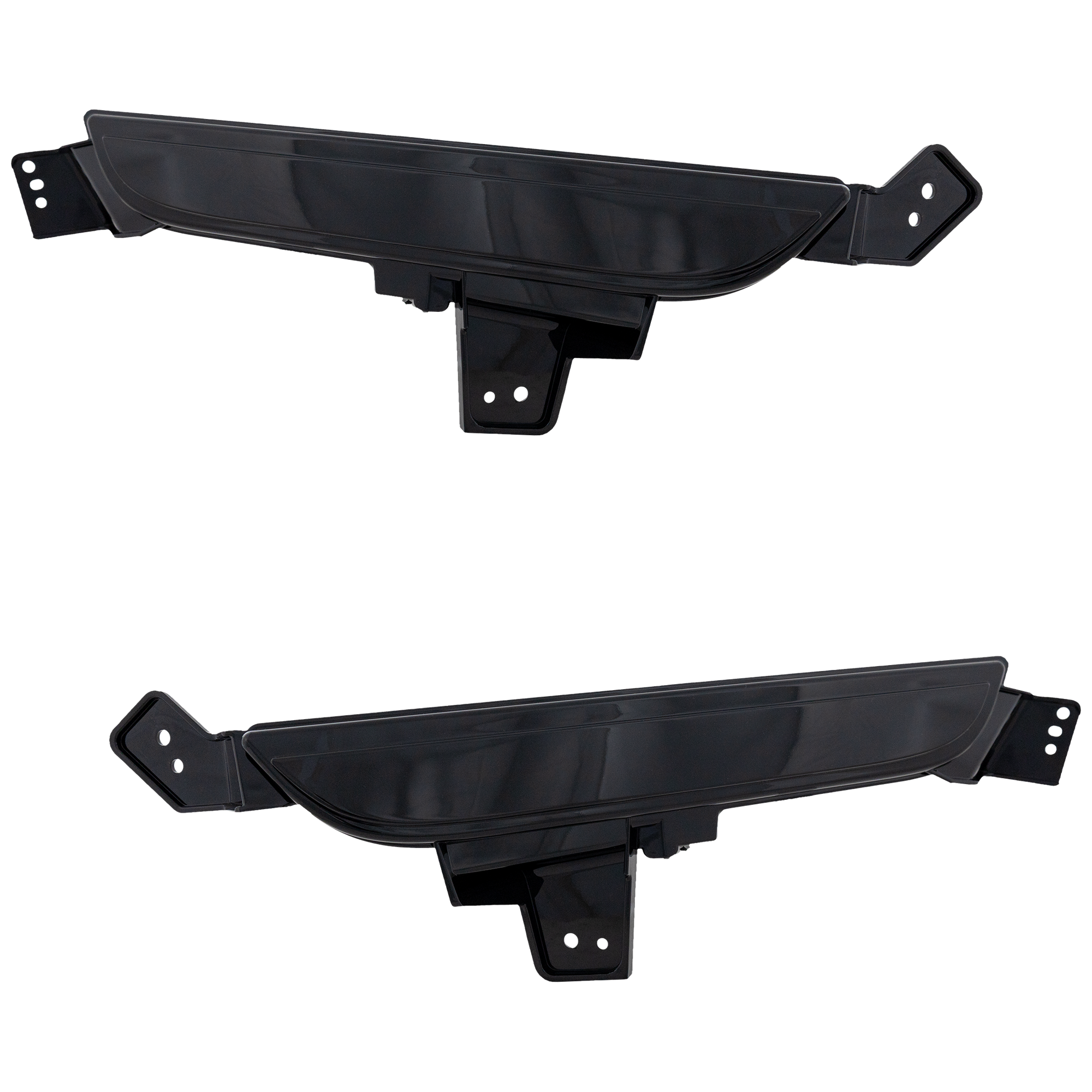 AM NAUTILUS 19-21 FRONT BUMPER GRILLE RH AND LH Painted Black Plastic w o Fog Light Holes SKU SET RL01530019 Partslink FO1039198 FO1038198 OEM KA1Z17B814AA KA1Z17B814AB