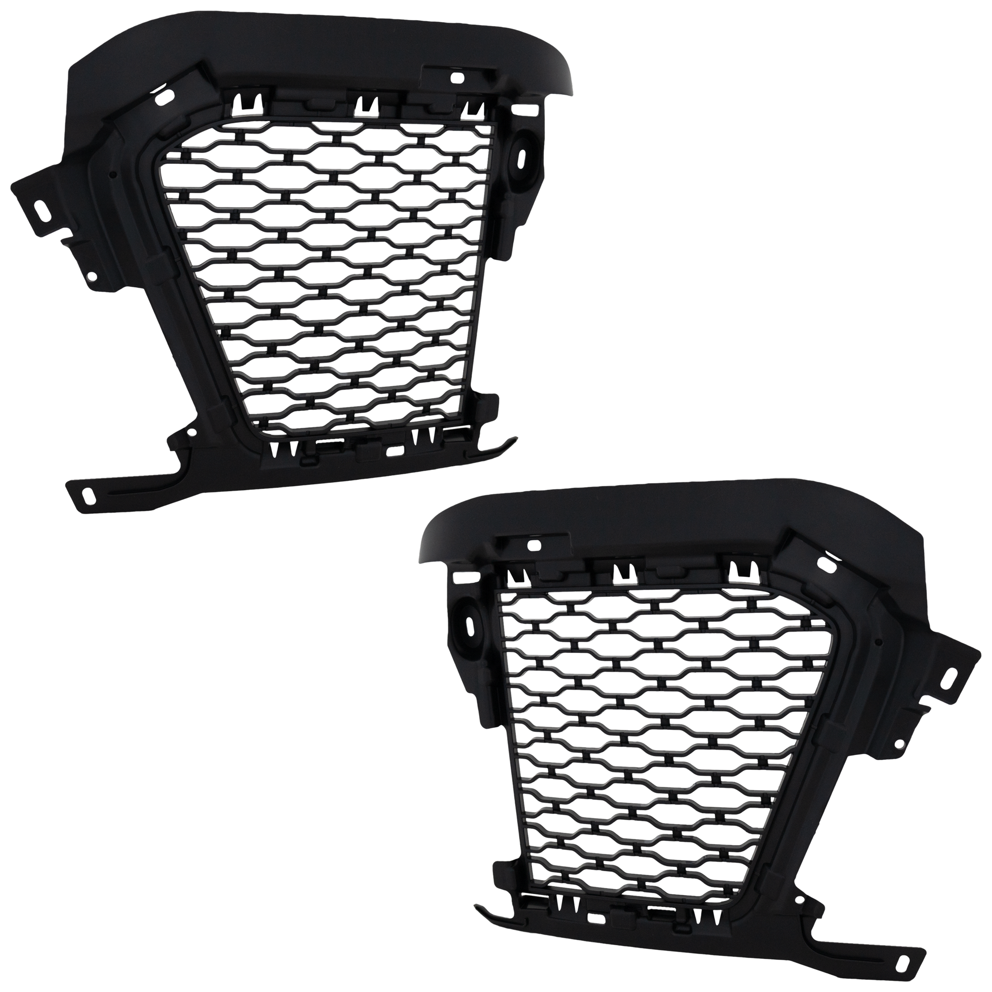 AM RANGE ROVER SPORT 18-22 FRONT BUMPER GRILLE RH AND LH Painted Black SKU SET RL01530021 Partslink RO1039108 RO1038108 OEM LR099300 LR099301