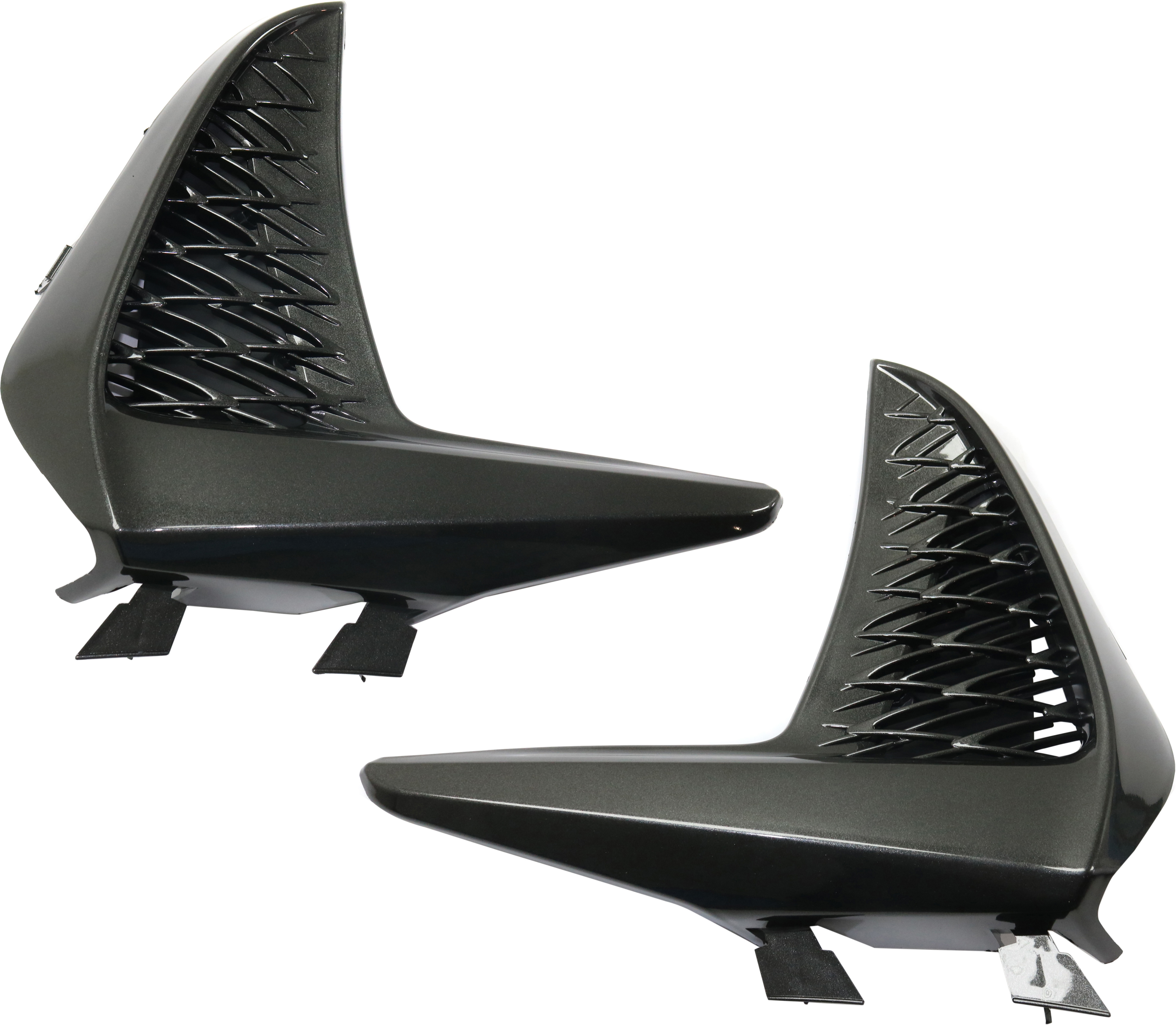 AM IS300 IS350-17-20 FRONT BUMPER GRILLE RH AND LH Outer with Fog Light Covers Side Garnish with F Sport Pkg SKU SET RL01550003 Partslink LX1039124 LX1038124 OEM 5314153020-5314253020