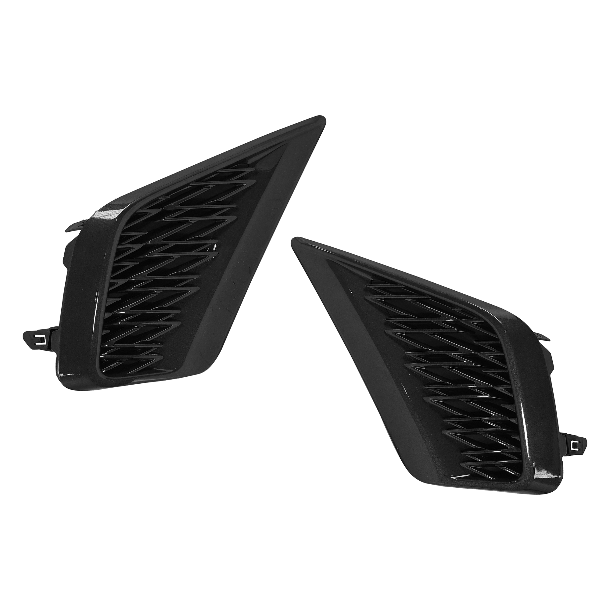 AM NX300-18-21 FRONT BUMPER GRILLE RH AND LH Black w F Sport Package w o Park Distance Control Sensor Holes SKU SET RL01550011 Partslink LX1039136 LX1038136 OEM 5314178040-5314278100