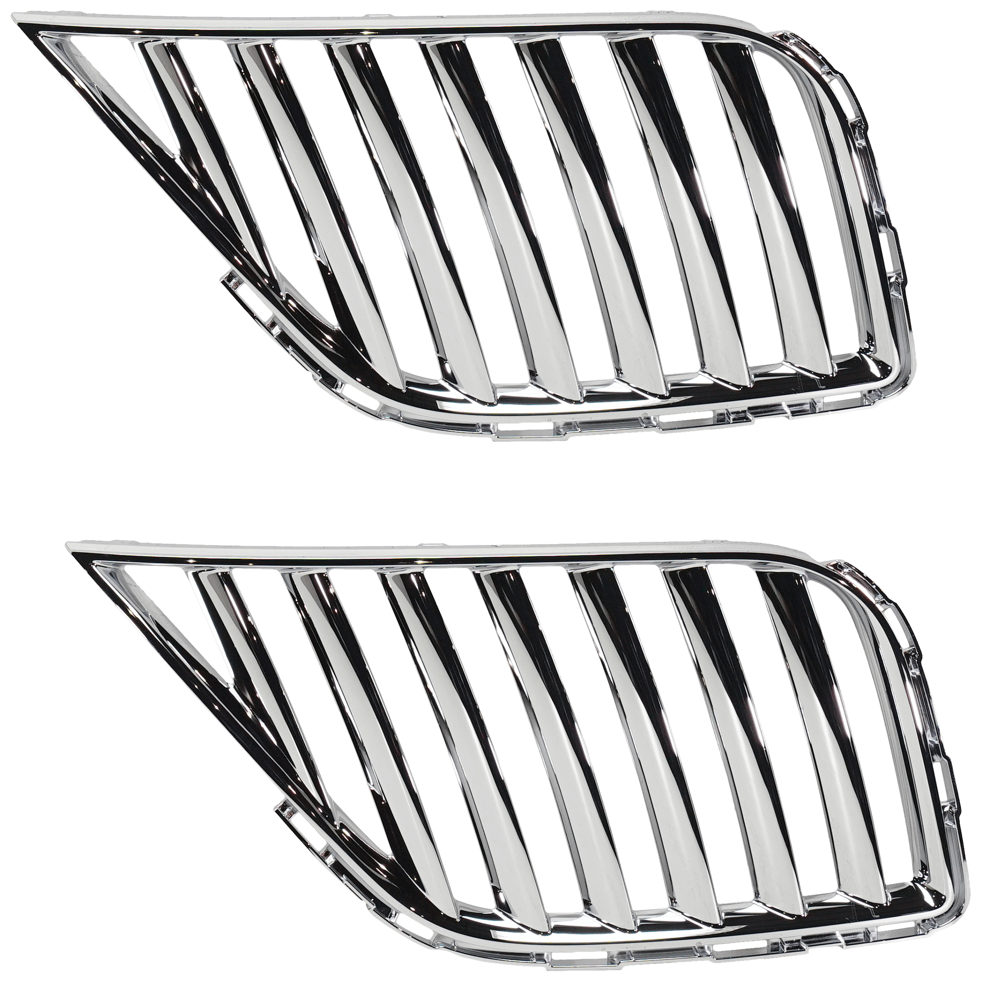 AM MKZ 13-16 FRONT BUMPER MOLDING RH AND LH Chrome SKU SET RL01590003-2 Partslink FO1044119 OEM DP5Z8419AA