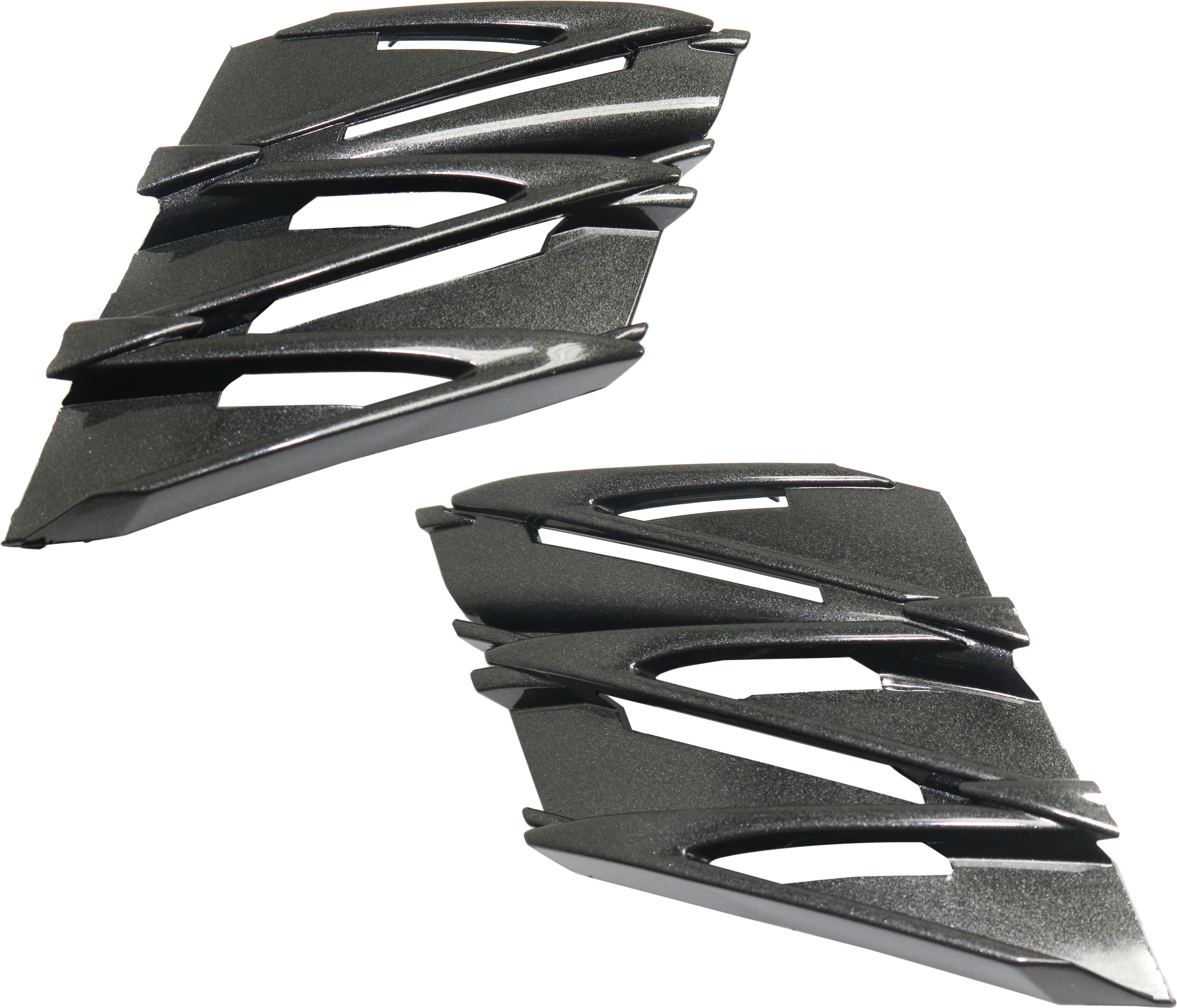 AM NX200T 15-17 FRONT BUMPER TOW HOOK COVER RH and LH Set of 2 Grille Opening Cover Ptd Gray w F Sport Pkg SKU SET RL01840003 Partslink LX1029113 LX1029112 OEM 5212778020-5212878020