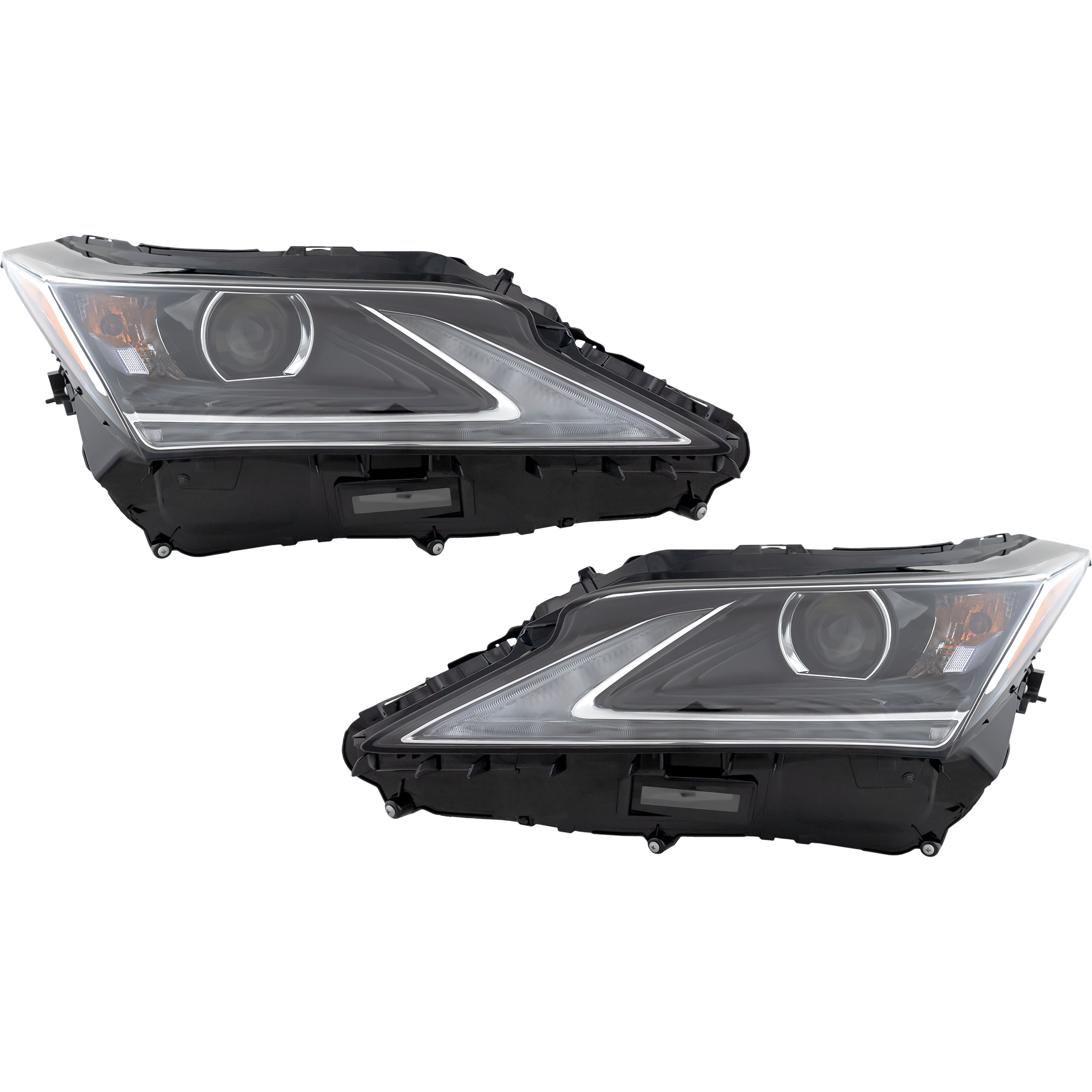AM RX350 RX450H 16-19 HEAD LAMP RH AND LH Assembly Single Beam without CCS and AHL RX350 Canada Built SKU SET RL10010007 Partslink LX2518160 LX2502173 LX2519160 LX2503173 OEM 811100E260-811500E260