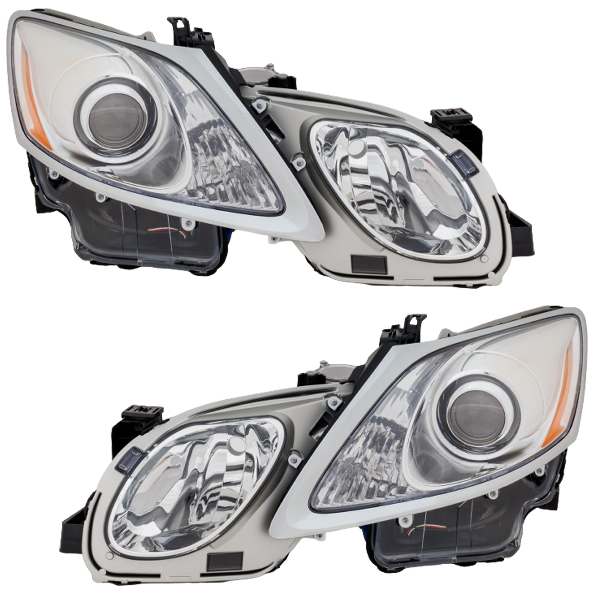 AM GS SERIES 07-11 HEAD LAMP RH AND LH Lens and Housing Halogen w Adaptive Headlight w o Headlight Washer Holes SKU SET RL10010061 Partslink LX2519164 LX2518164 OEM 8114030B41-8107030B52