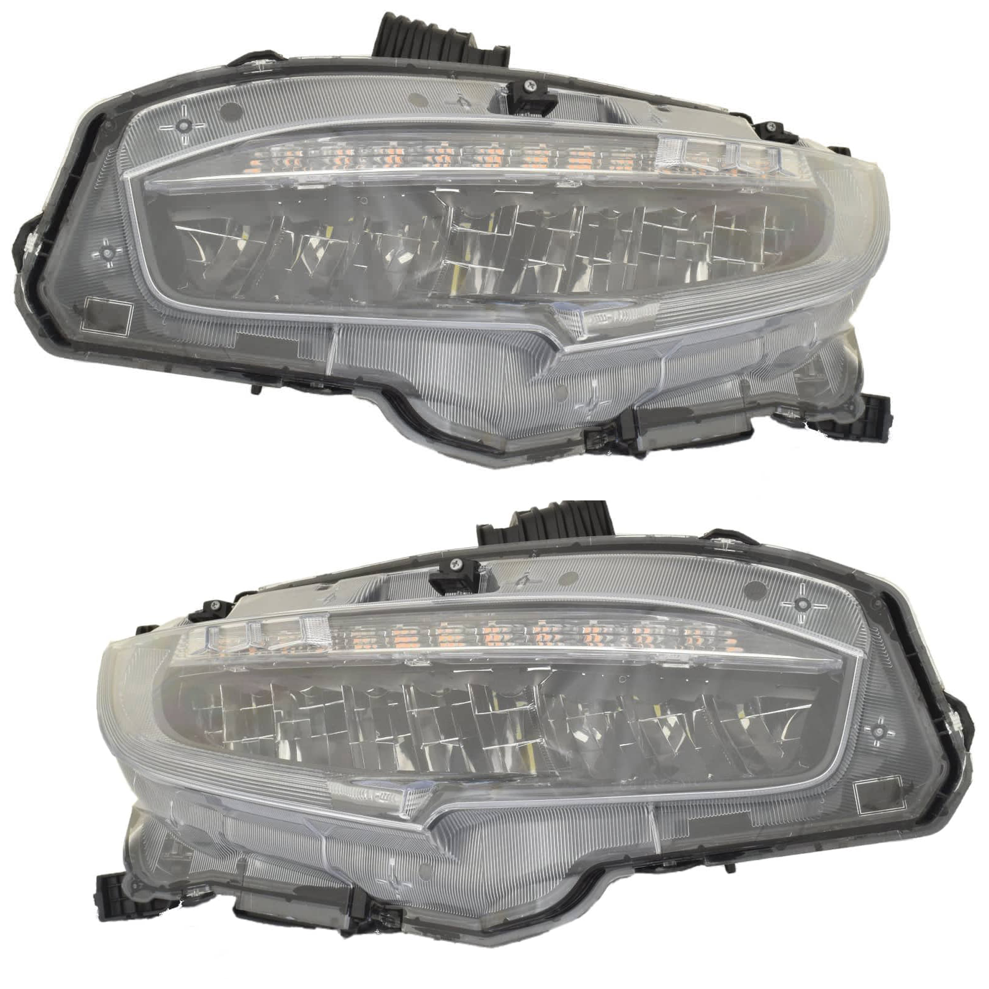 AM CIVIC 20-21 HEAD LAMP RH AND LH Assembly LED Sedan Hatchback 20-21 Coupe 20-20 Touring Model North America Built Vehicle CAPA SKU SET RL10010081AQ Partslink HO2503199C HO2502199C OEM 33100TBAA23-33150TBAA23