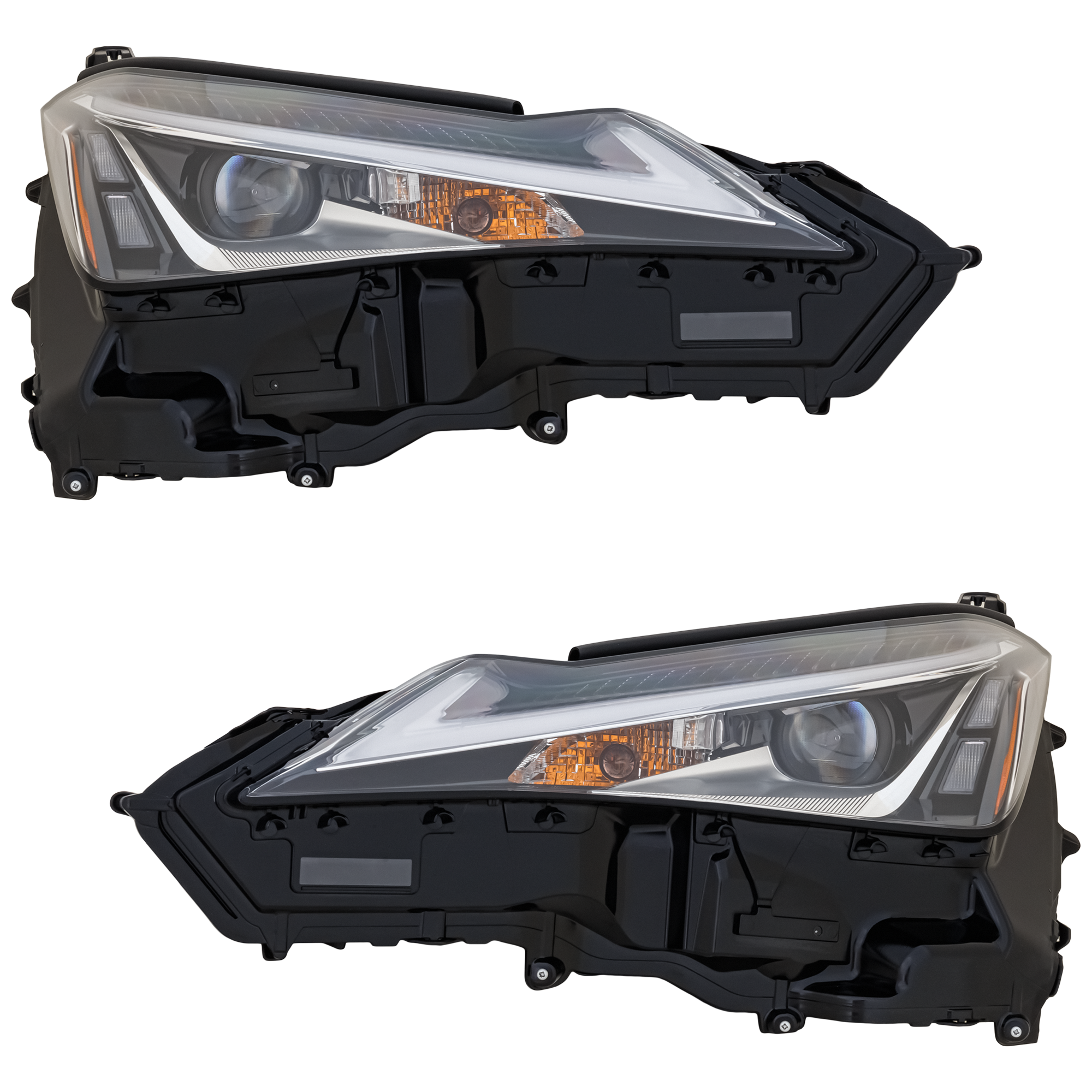 AM UX200 UX250H 19-22 HEAD LAMP RH AND LH Assembly LED Single Beam w o Fog Light SKU SET RL10010085A Partslink LX2503184 LX2502184 OEM 8107076221-8107076220-81140762