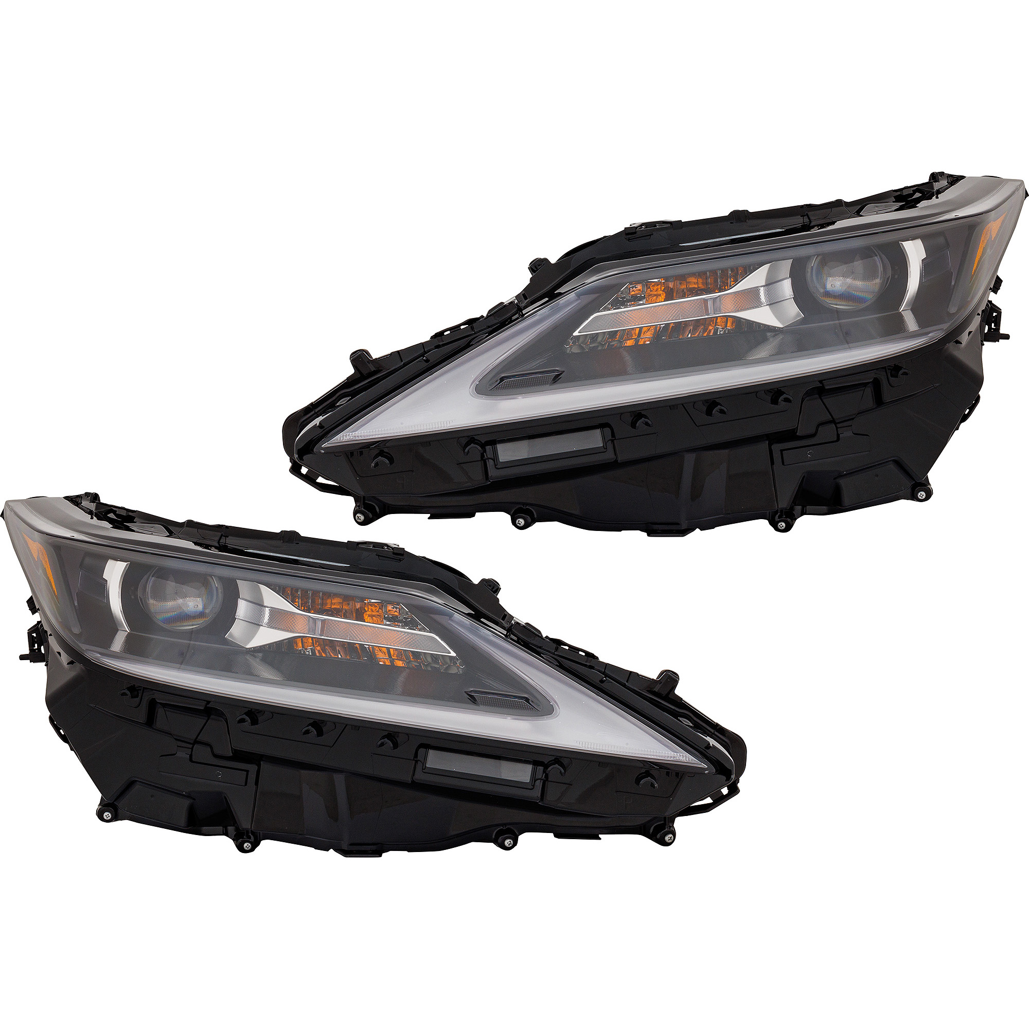 AM RX350 RX350L 20-22 RX450H 20-22 HEAD LAMP RH AND LH Assembly LED Single Beam w o Headlight Washers RX350 RX350L Canada Built Vehicle CAPA SKU SET RL10010091AQ Partslink LX2503187C LX2502187C OEM 811100E570-811500E570