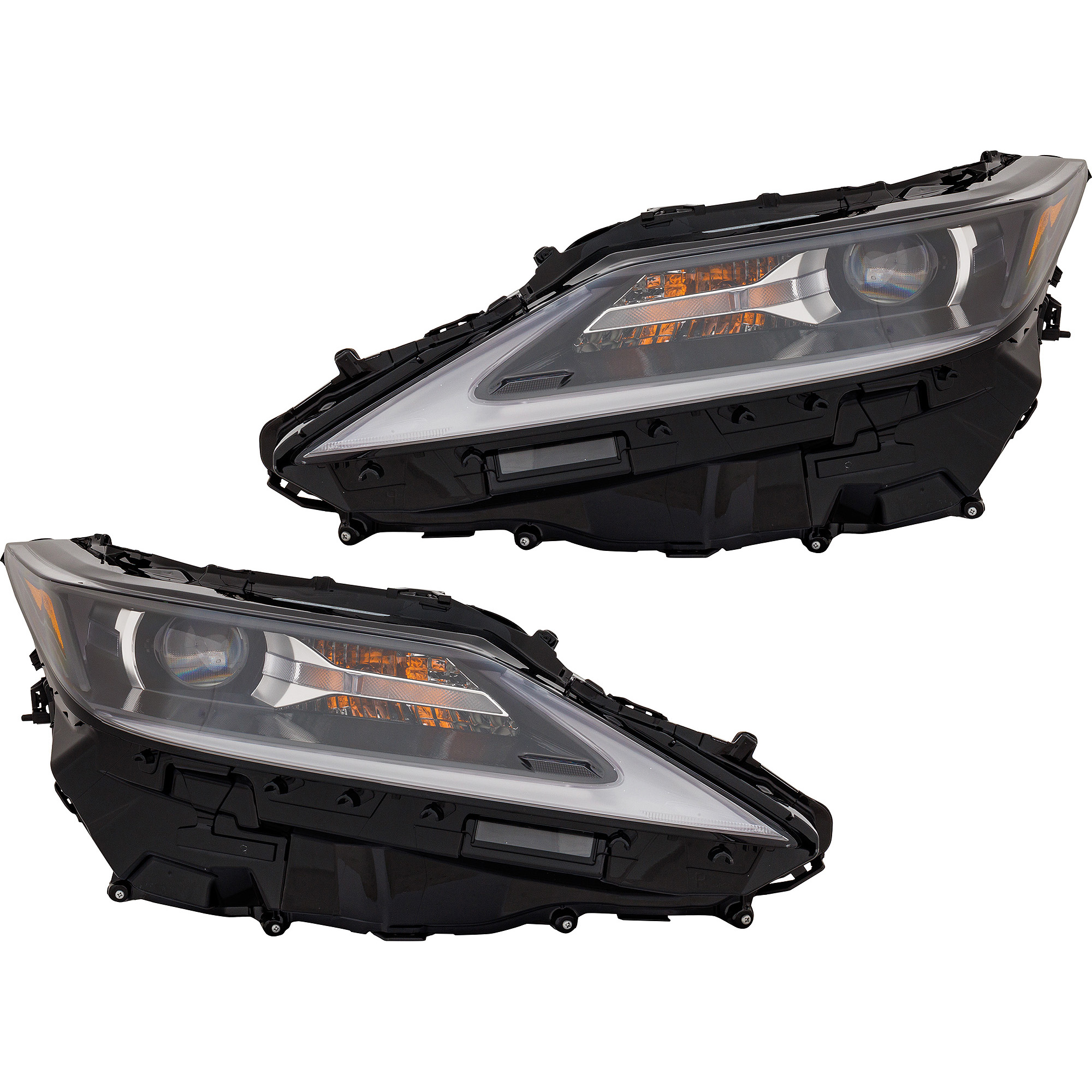 AM RX350 RX350L 20-22 RX450H 20-22 HEAD LAMP RH AND LH Assembly LED Single Beam w o Headlight Washers RX350 RX350L Canada Built Vehicle SKU SET RL10010091A Partslink LX2503187 LX2502187 OEM 811100E570-811500E570