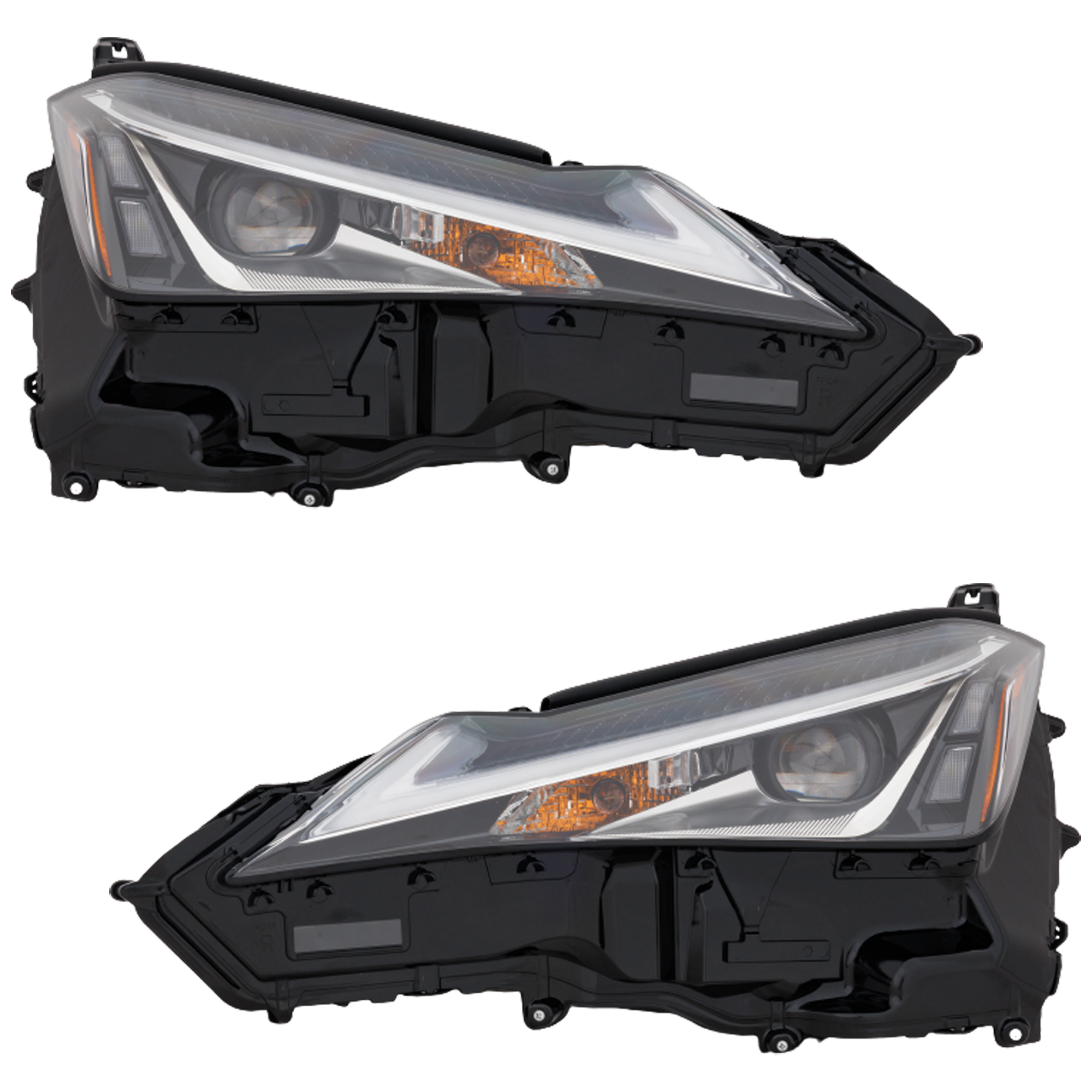 AM UX200 UX250H 19-22 HEAD LAMP RH AND LH Assembly LED Single Beam w Fog Light w o Logo SKU SET RL10010101A Partslink LX2503189 LX2502189 OEM 8114576231-8114576230-81185762