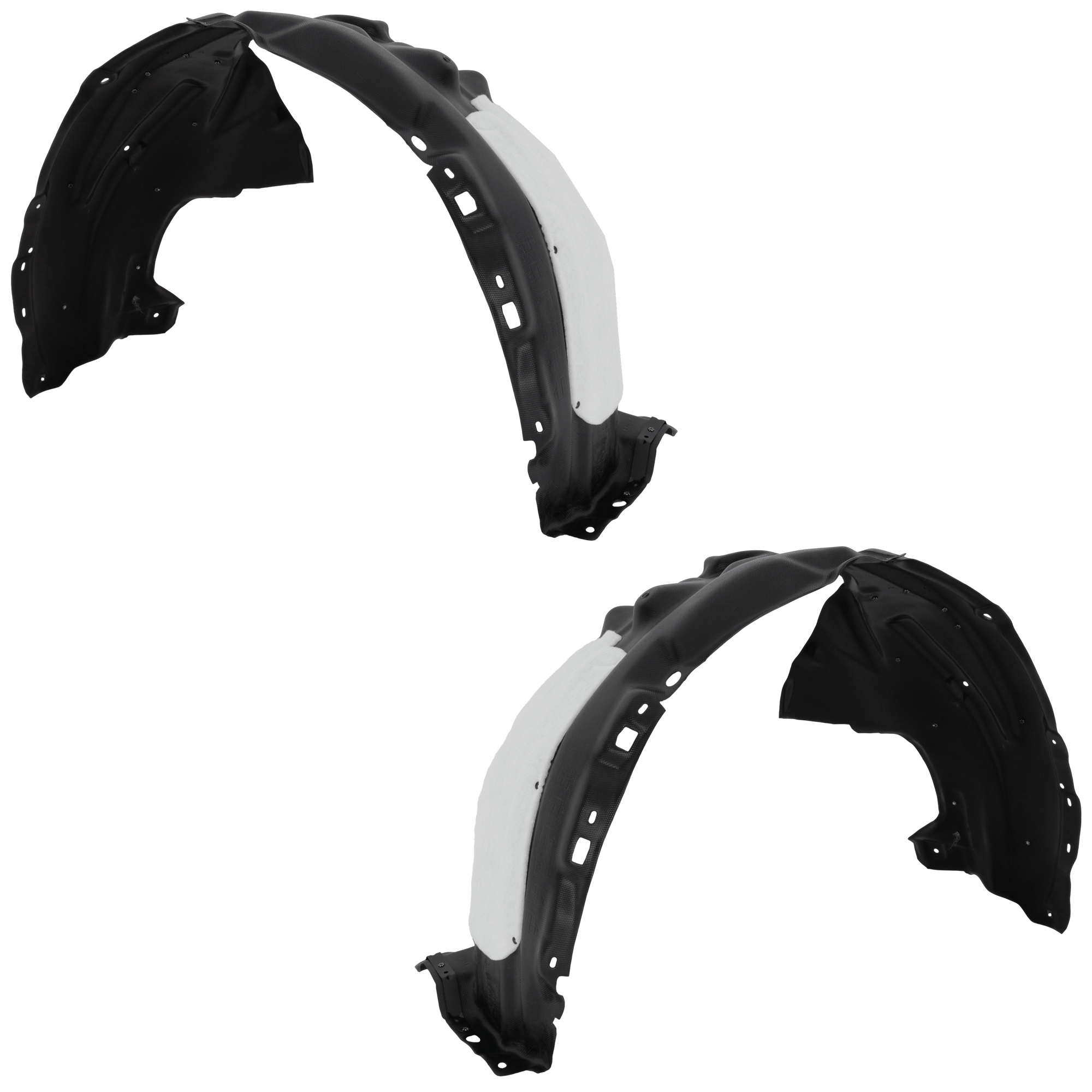 AM NX250 NX350-22-24 FRONT FENDER LINER RH AND LH Vacuum Form w Insulation Foam and Extension Sheet SKU SET RL22210043 OEM 53875F6010 PFM 53876F6010 PFM