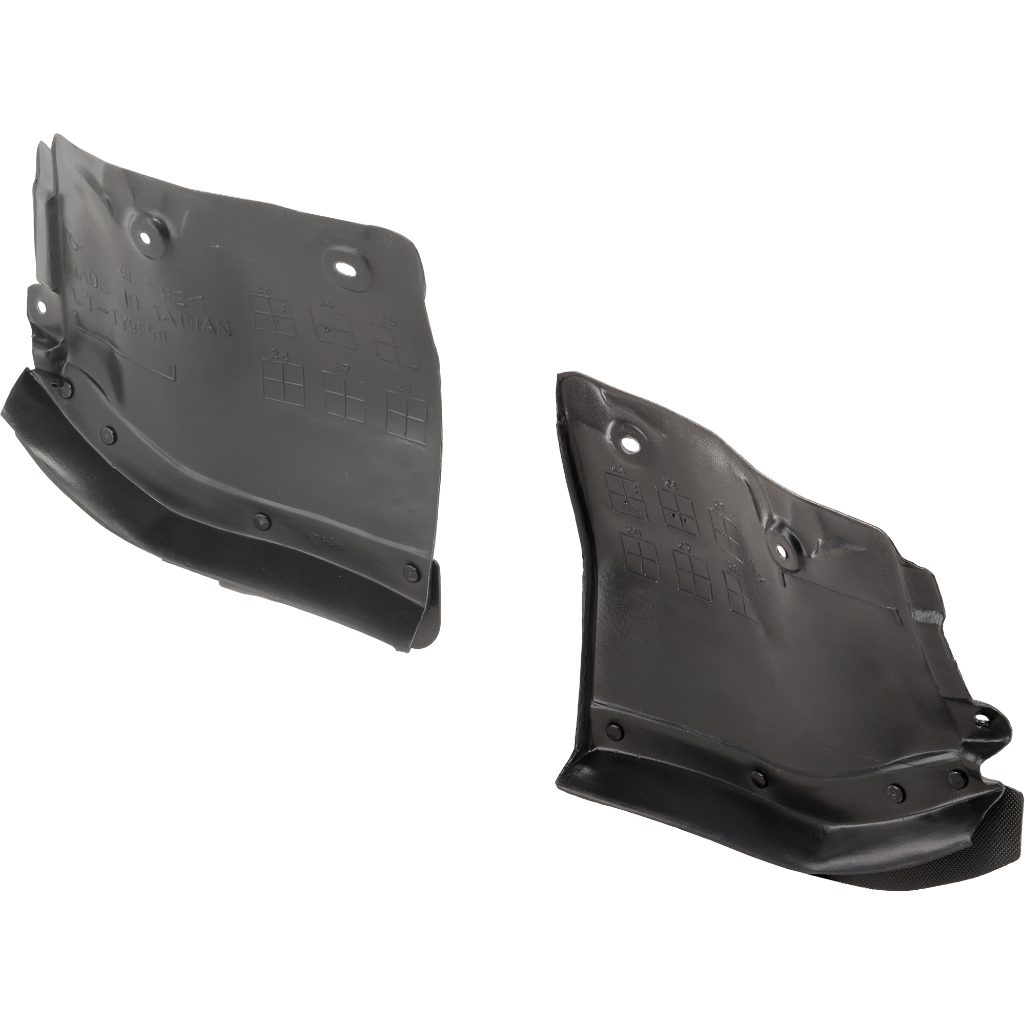 AM AVALON 19-22 ES 300H 19-24 CAMRY 18-25 FRONT FENDER APRON SEAL RH AND LH Vacuum Form Camry North America Built Vehicle 18-24 Japan Built Vehicle 18-19 SKU SET RL22500001 OEM 5373606070 PFM 5373706130 PFM