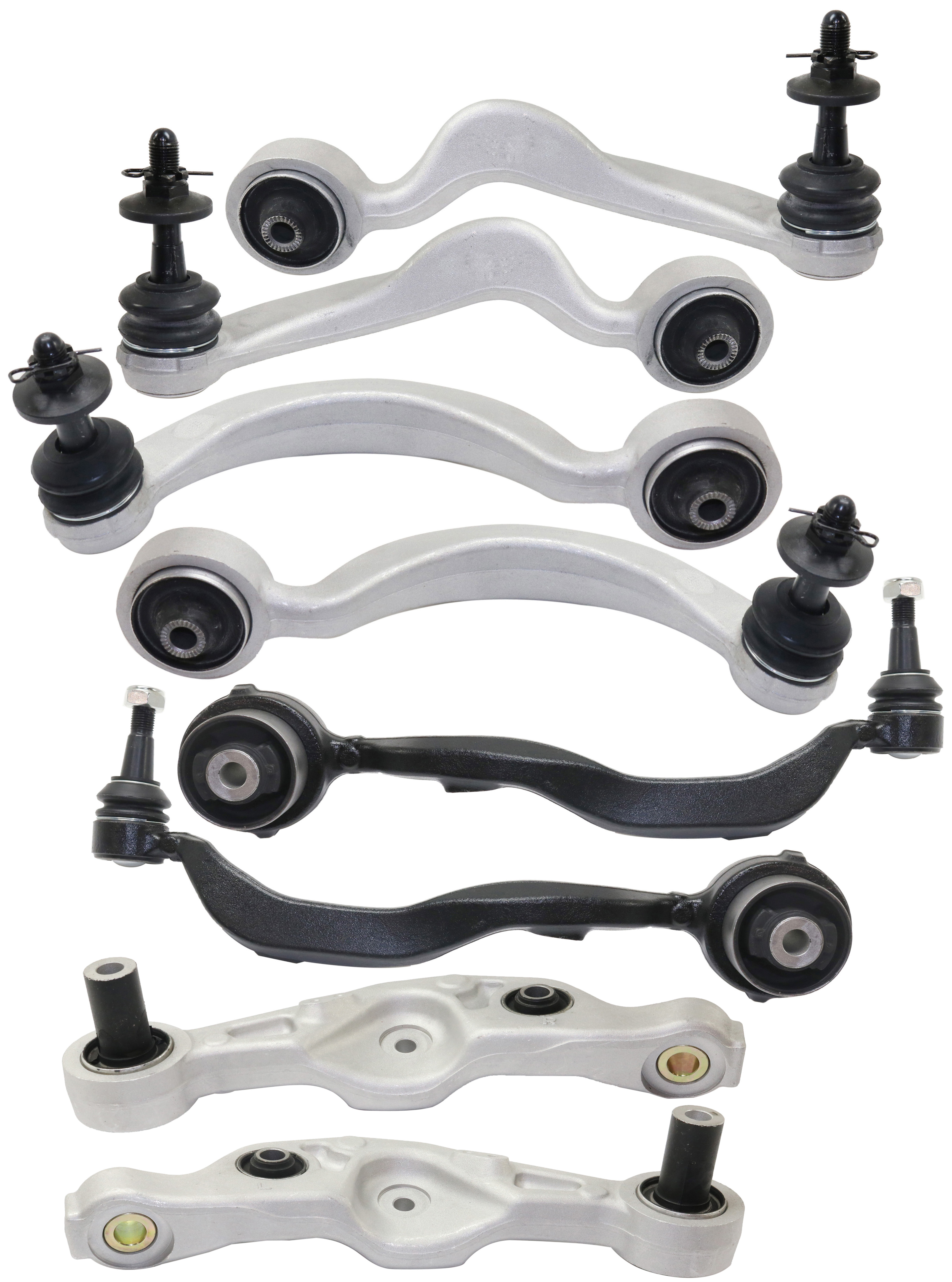 AM LS460-07-12 FRONT CONTROL ARM RH AND LH Upper and Lower Frontward and Rearward Upper Frontward and Rearward Lower Frontward w Ball Joint Lower Rearward w o Ball Joint SKU SET RL28150011-8 OEM 4861059125-4863059125-48620590