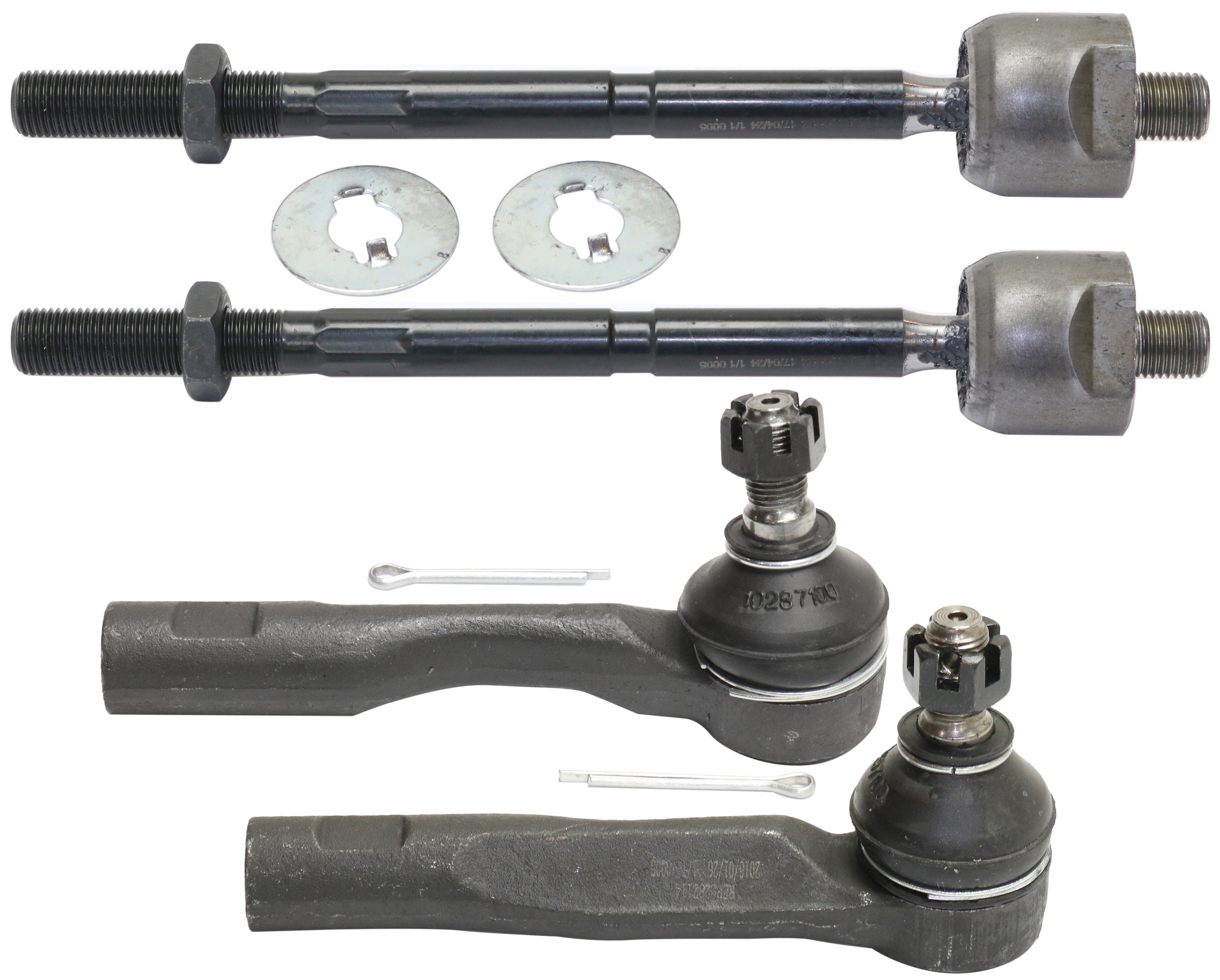 AM IS300-01-05 FRONT TIE ROD END RH AND LH Inner and Outer SKU SET RL28210002-4 OEM 1015428 TA2847-45A1098 ES4310