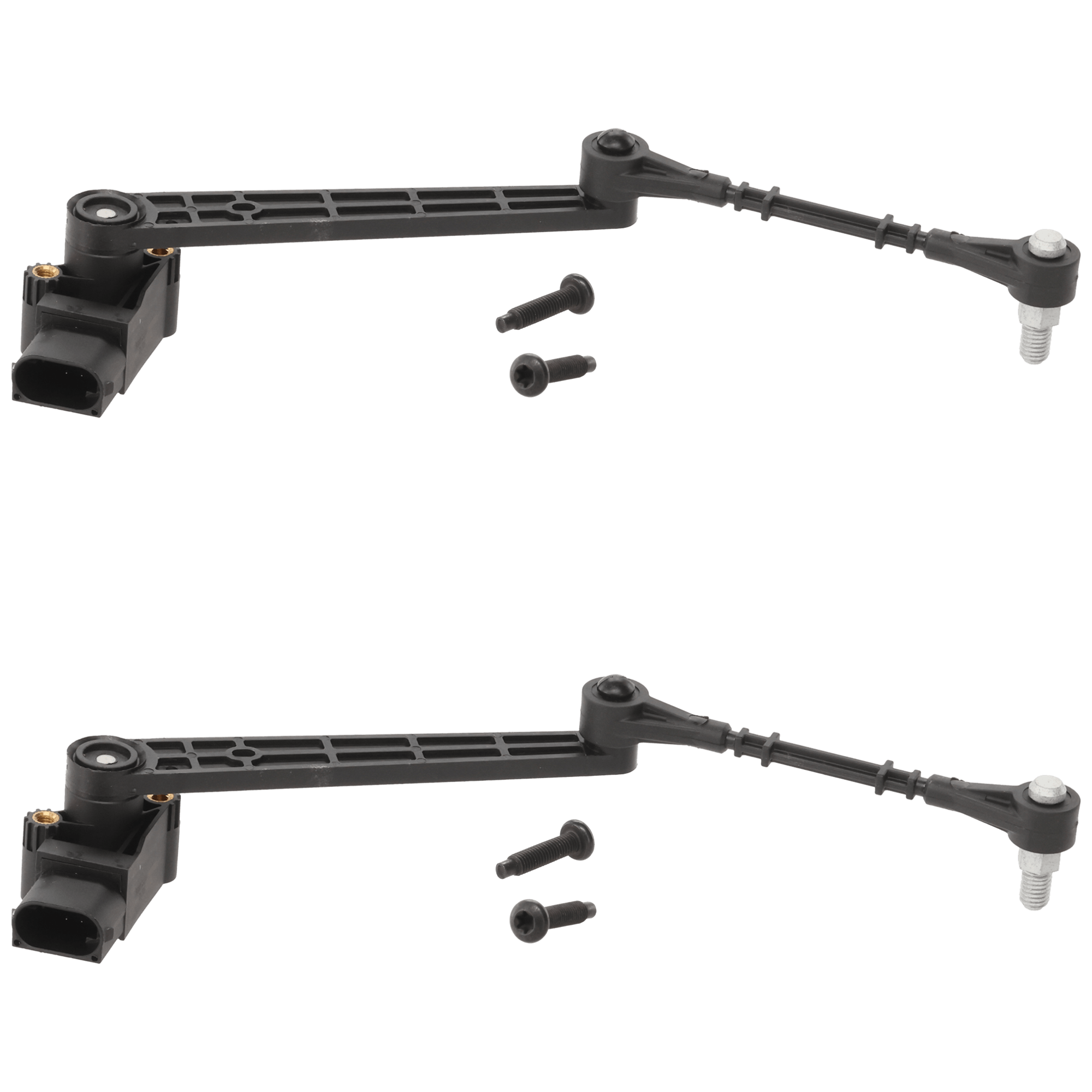 AM RANGE ROVER 04-09 REAR SUSPENSION RIDE HEIGHT SENSOR RH AND LH 3 Pole Quantity D Shape Black Plastic SKU SET RL32850013-2 OEM LR020628
