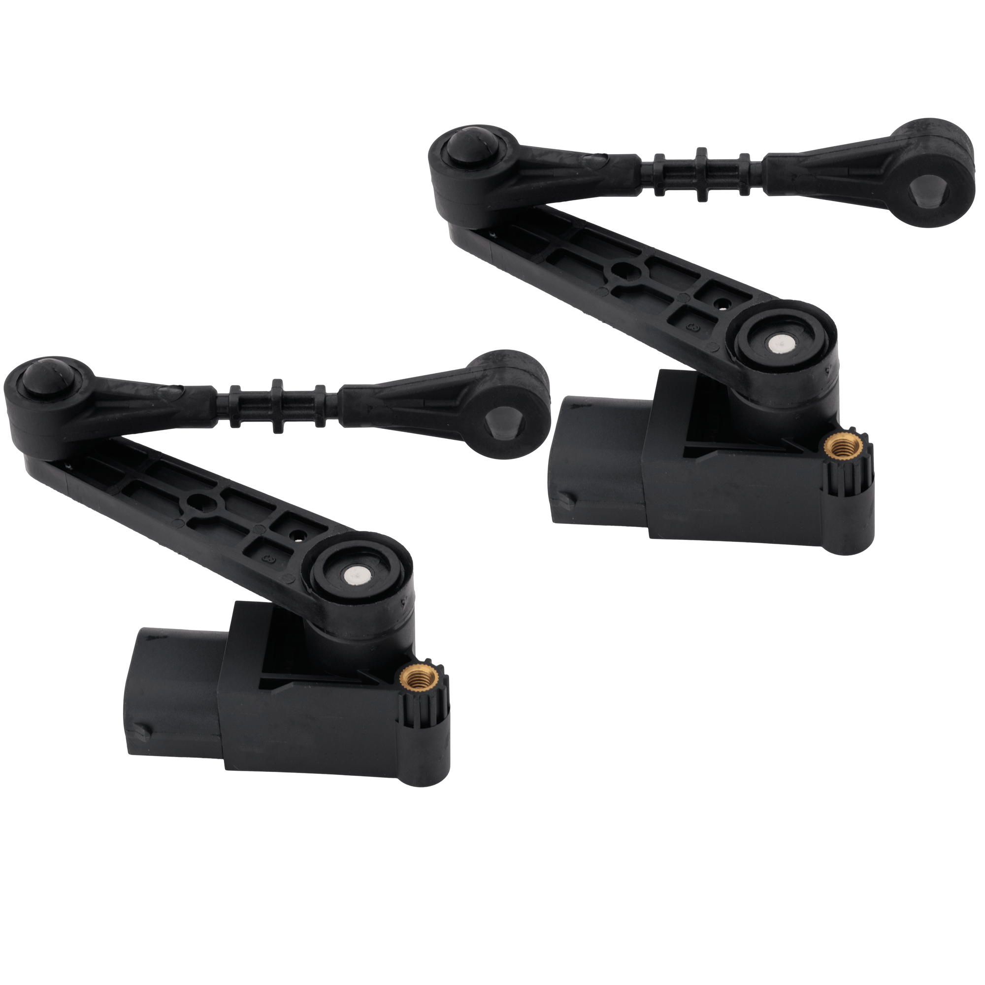 AM RANGE ROVER 10-13 SUSPENSION RIDE HEIGHT SENSOR Black Plastic Set of 2 SKU SET RL32850020-2 OEM LR023647 LR014586