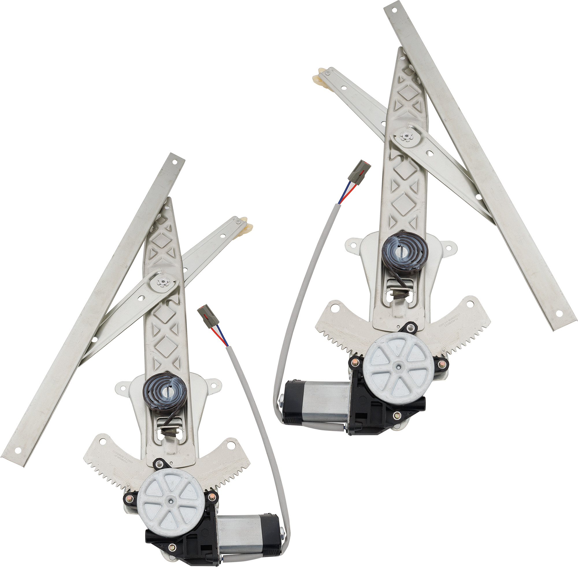 AM CONTINENTAL 95-02 FRONT WINDOW REGULATOR RH AND LH Assembly Power w Motor SKU SET RL46290021 OEM F50Y5423208A F50Y5423209A