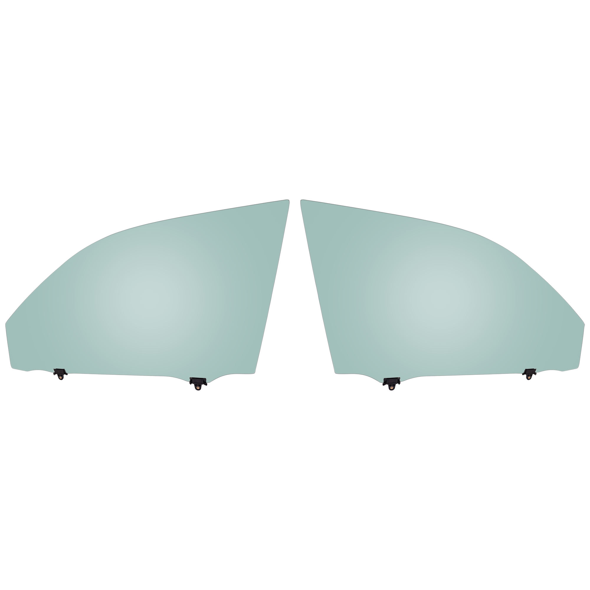 AM GX460-10-23 FRONT DOOR GLASS RH AND LH Green Tint Non Acoustic w Solar Clip SKU SET RL48010021 OEM 6810160620-6810260620