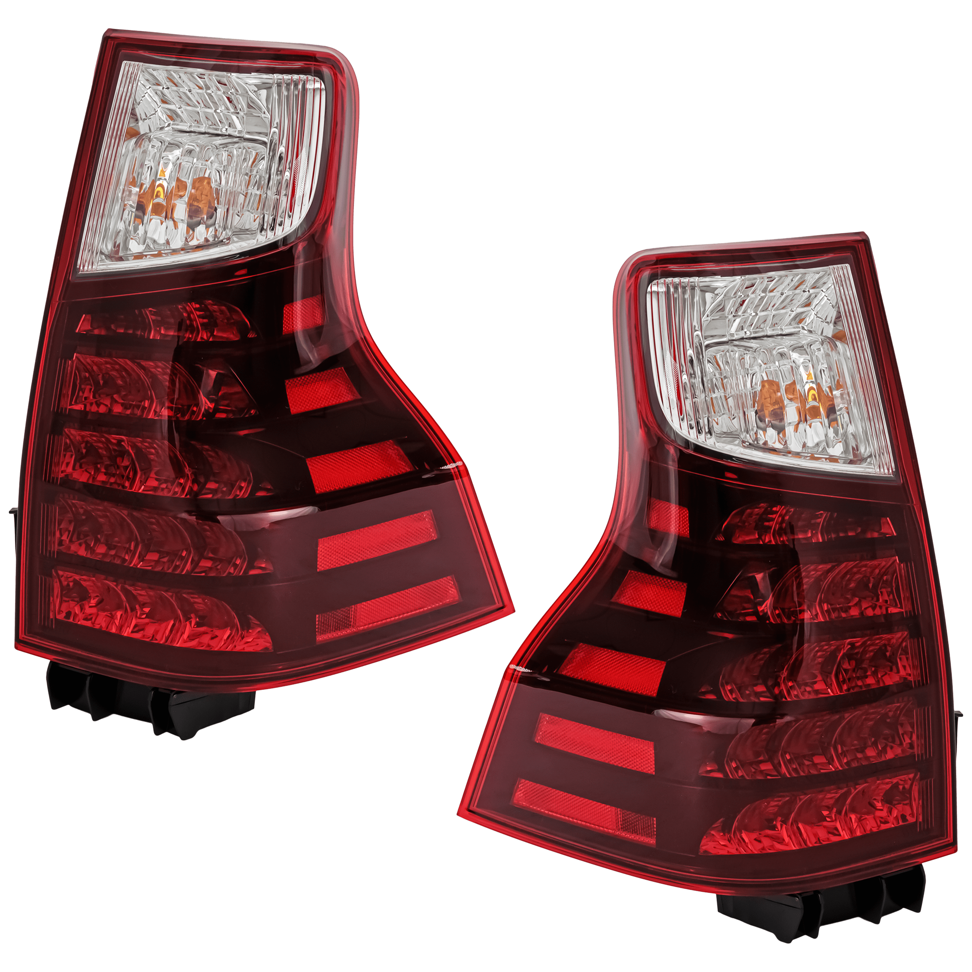 AM GX460-17-23 TAIL LAMP RH AND LH Assembly LED w o Signal Bulb w Black Insert and Sport Design Package SKU SET RL73010063A Partslink LX2800128 LX2801128 OEM 81550WY040-81560WY030