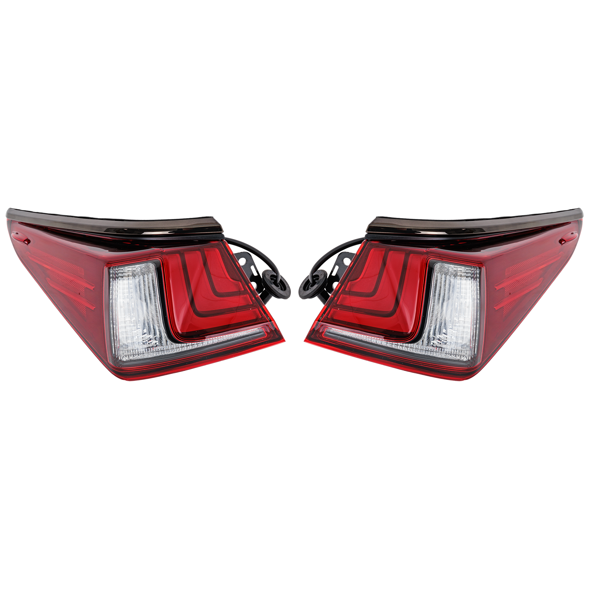 AM ES250-21-21 ES350-19-21 TAIL LAMP RH AND LH Outer Assembly LED Japan Built Vehicle w F Sport Package CAPA SKU SET RL73010067AQ Partslink LX2804142C LX2805142C OEM 8155133801-8156033802