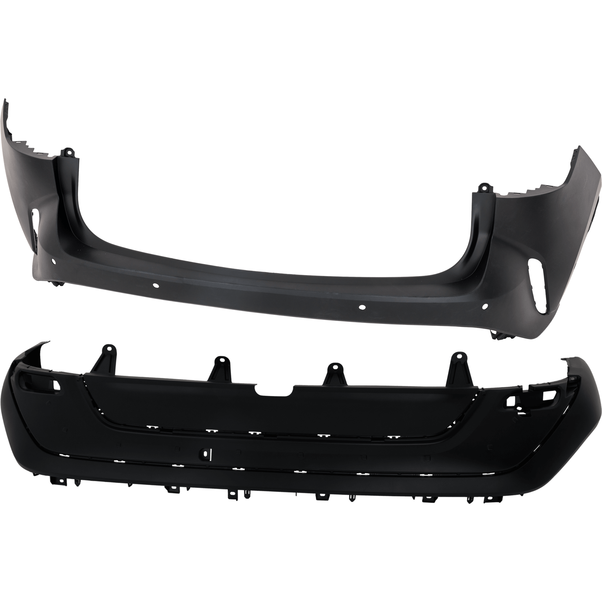 AM RX350 RX350H 23-24 REAR BUMPER COVER Upper and Lower Primed w o Advanced Parking System w Tow Hook Holes SKU SET RL76010064P A