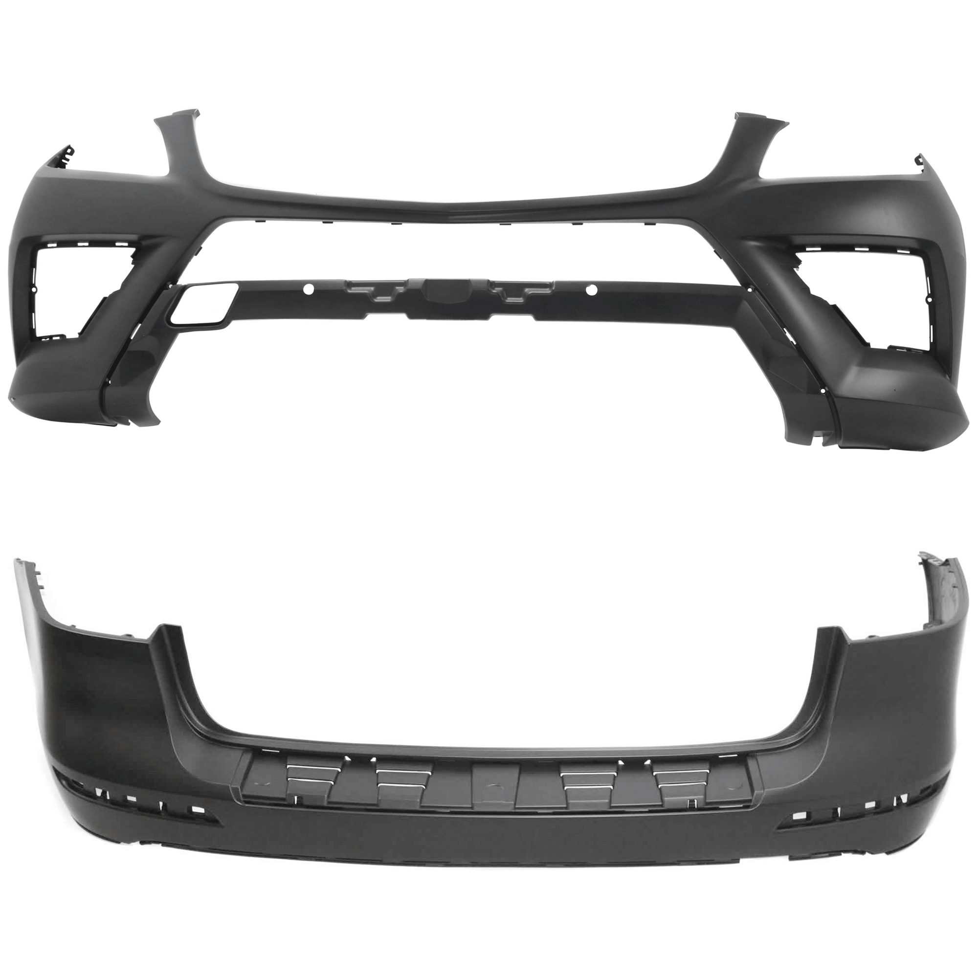 AM ML CLASS 12-15 FRONT AND REAR BUMPER COVER Primed Exc. ML63 AMG Model w AMG Styling Pkg w o HLW and Parktronic Holes SKU SET RM01030039P B