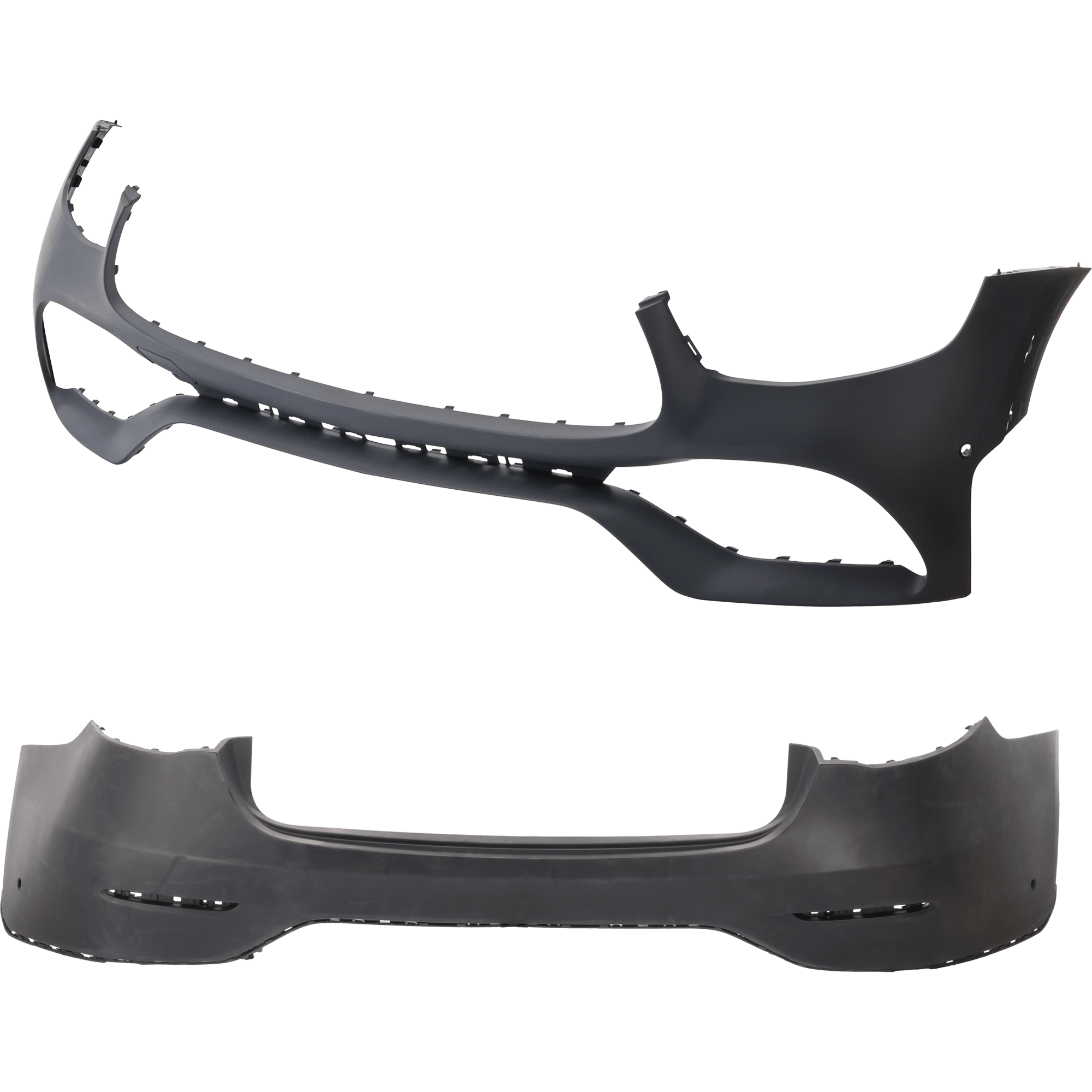 AM GLC300 GLC43 AMG 20-22 FRONT AND REAR BUMPER COVER Primed SKU SET RM01030122P B Partslink MB1000620 MB1100455 OEM 25388057039999-25388559049999