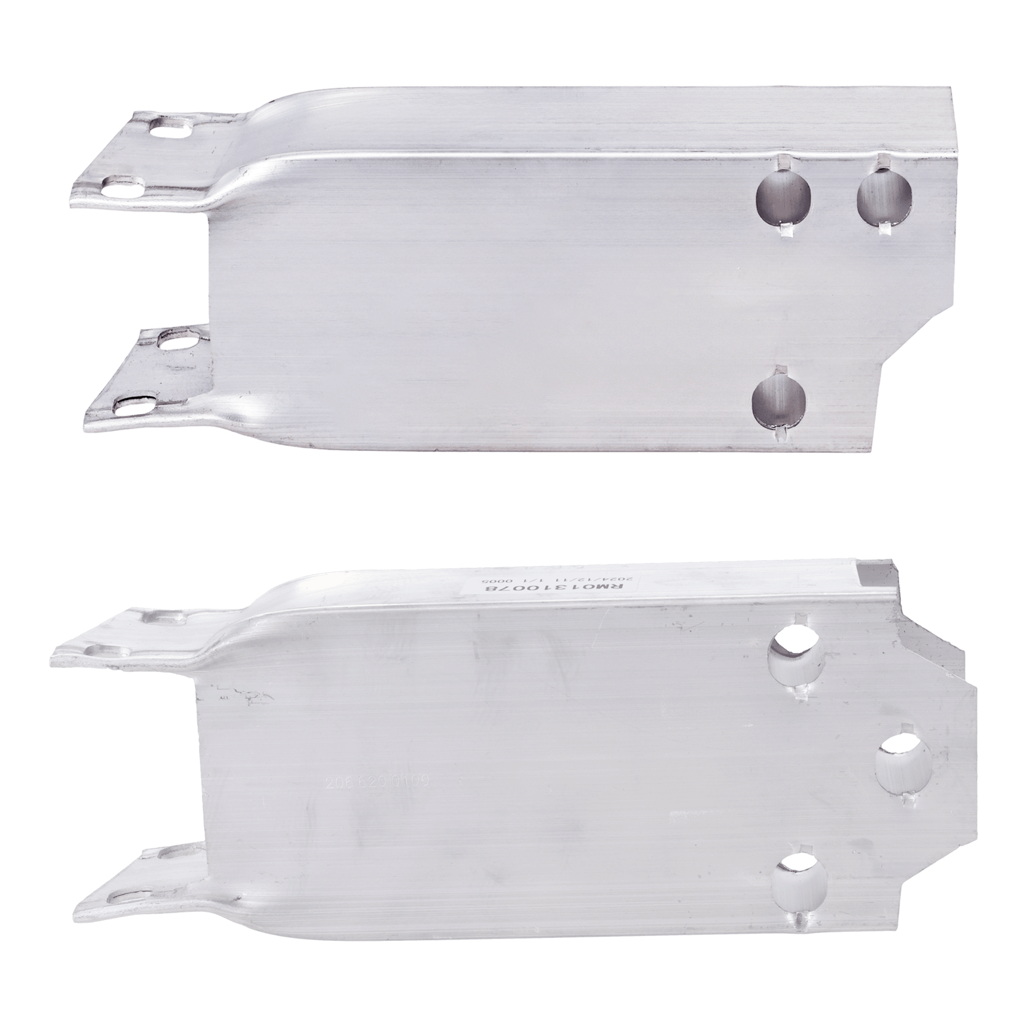 AM C CLASS 22-25 FRONT BUMPER BRACKET RH AND LH Crossmember Reinforcement Aluminum Sedan SKU SET RM01310077 Partslink MB1066118 MB1067118 OEM 2066207301-2066207401