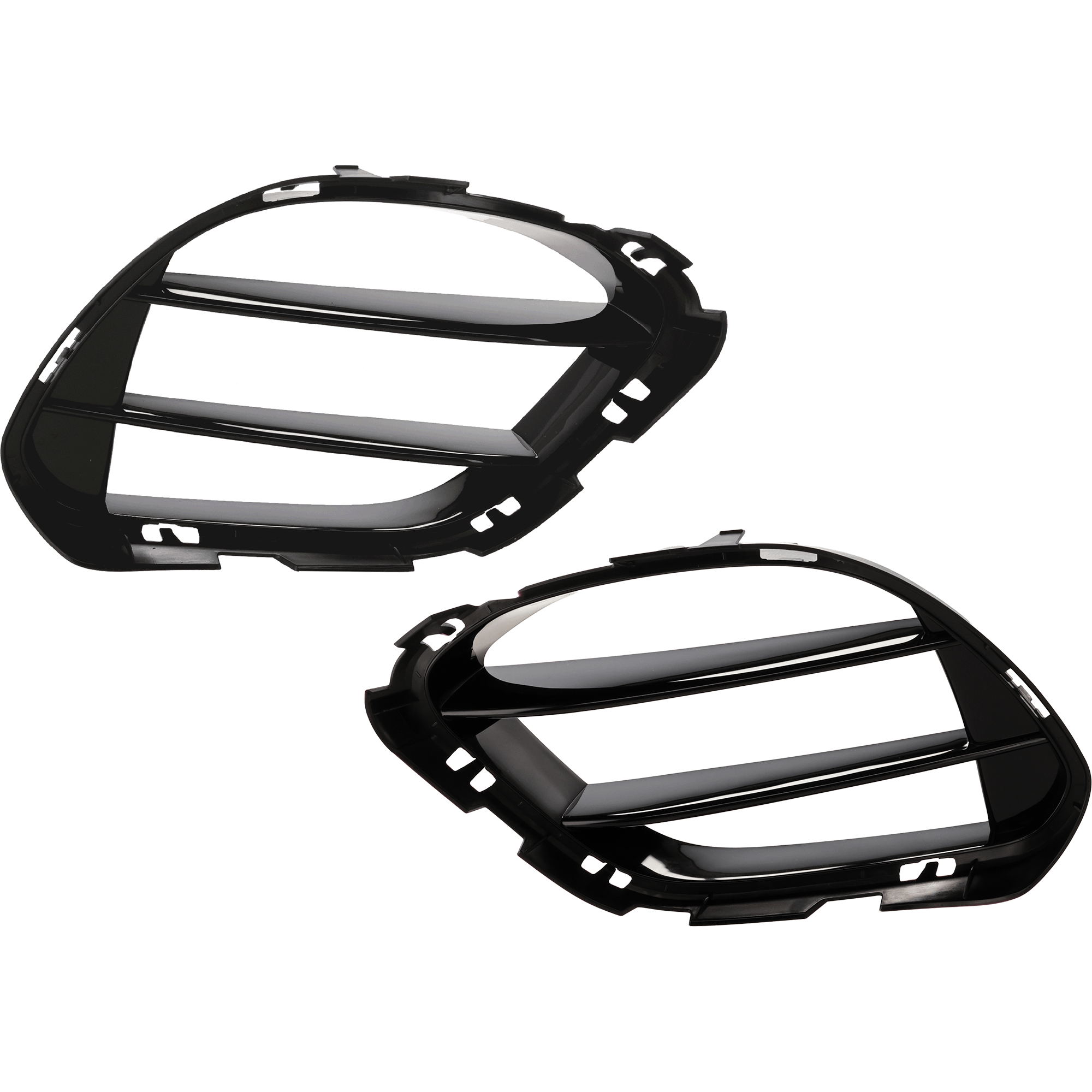 AM CLA45 AMG 20-23 FRONT BUMPER GRILLE RH AND LH Gloss Black SKU SET RM01530065 Partslink MB1039229 MB1038229 OEM 1188858201-1188858101