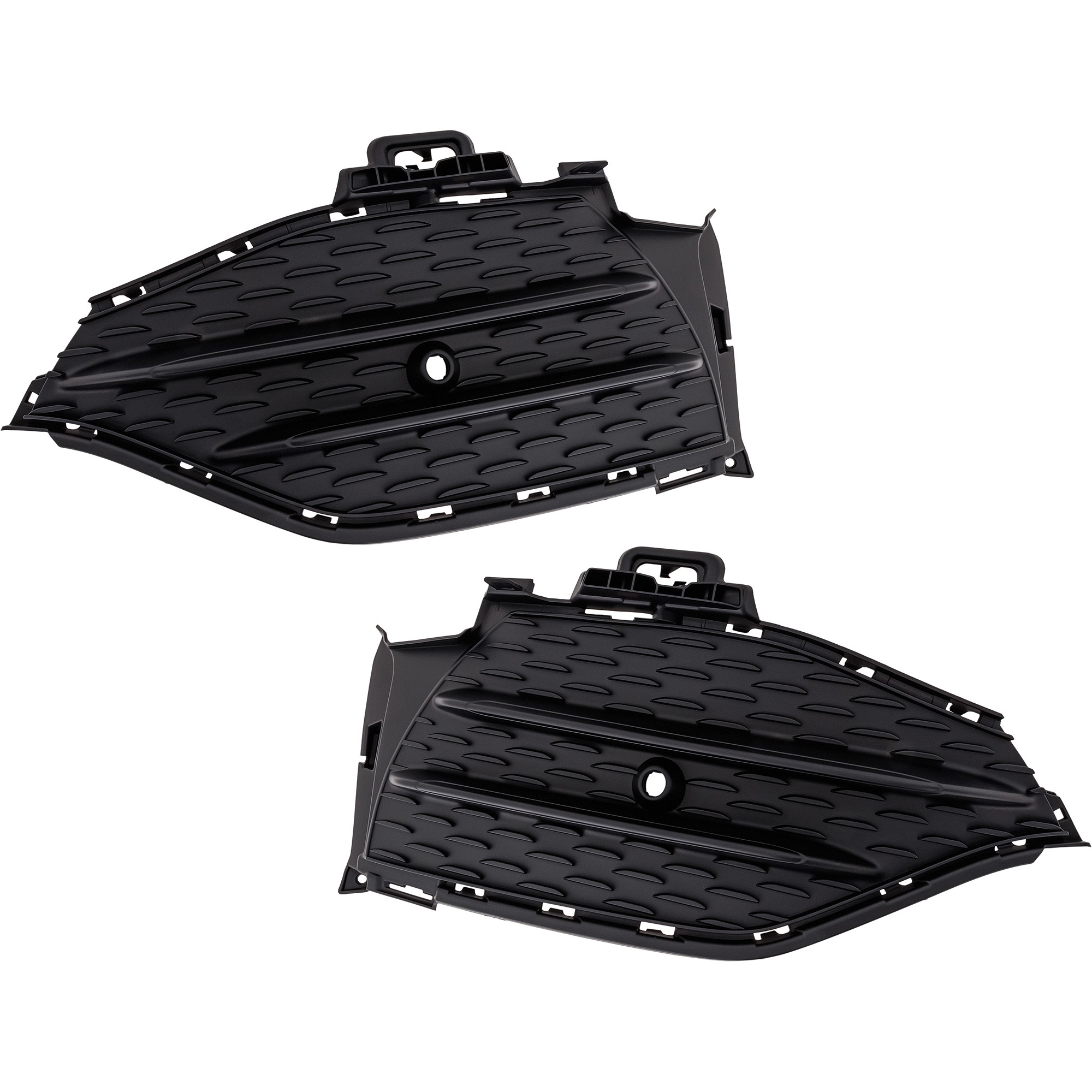 AM GLC300-20-22 FRONT BUMPER GRILLE RH AND LH Textured Black w AMG Package Coupe 2022 SUV SKU SET RM01530069 Partslink MB1039231 MB1038231 OEM 2538858104-2538857604