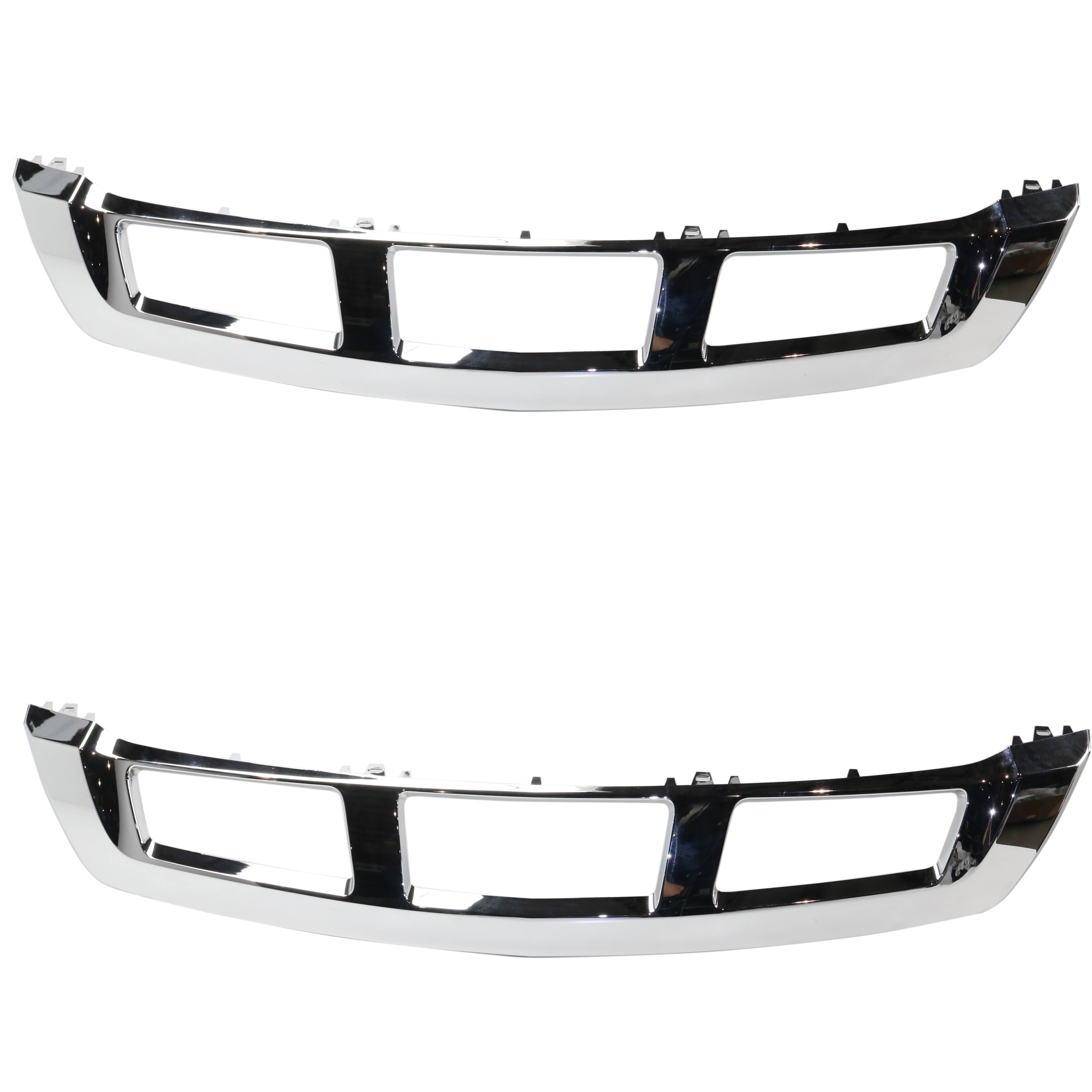 AM GL CLASS 13-16 FRONT BUMPER MOLDING RH AND LH Chrome w o AMG Pkg Exc. GL63 Model CAPA SKU SET RM01590001Q 2 Partslink MB1044128C OEM 1668852825
