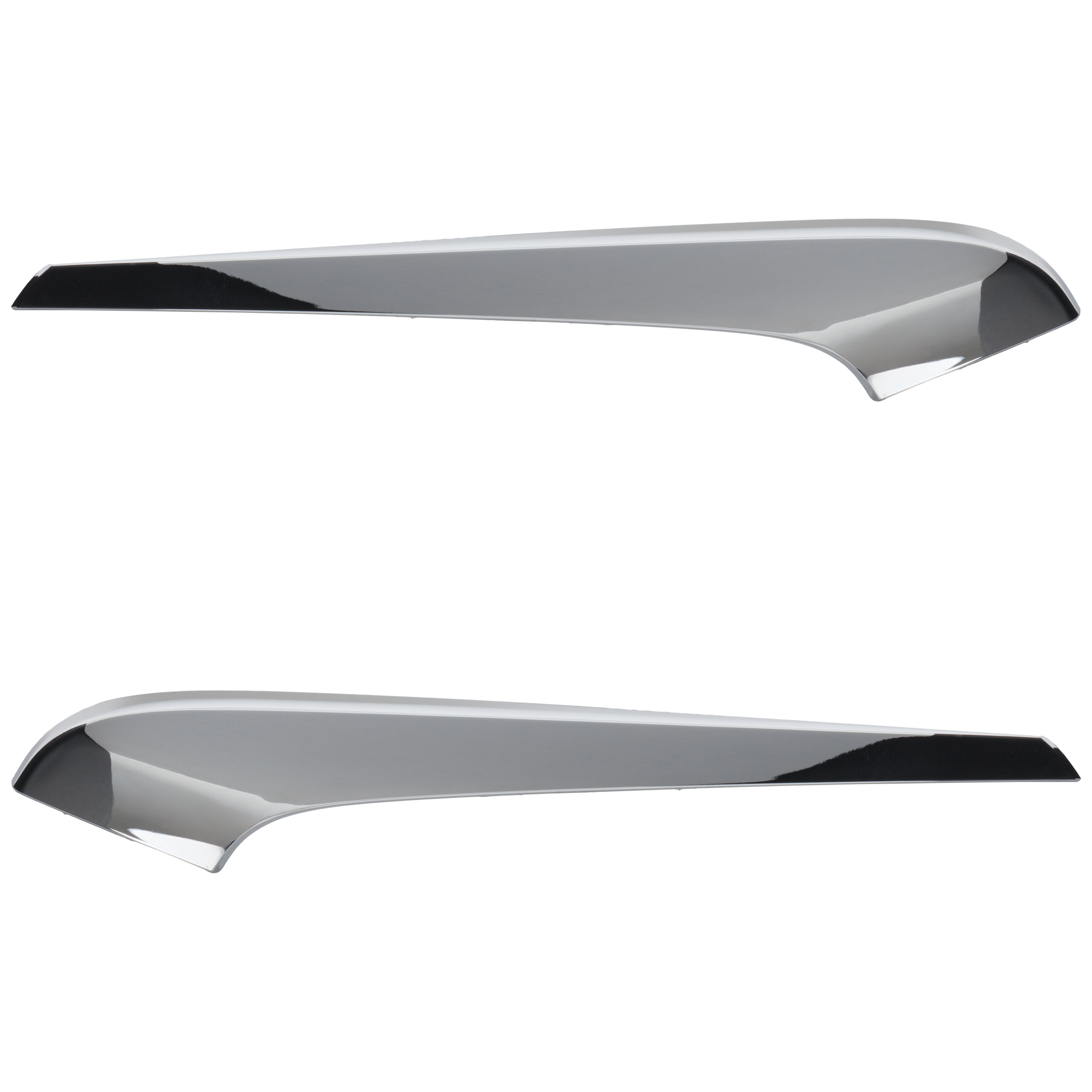 AM MIRAGE MIRAGE G4-21-23 FRONT BUMPER MOLDING RH AND LH Upper Garnish Chrome SKU SET RM015900137 Partslink MI1046112 MI1047112 OEM 6407A377-6407A378