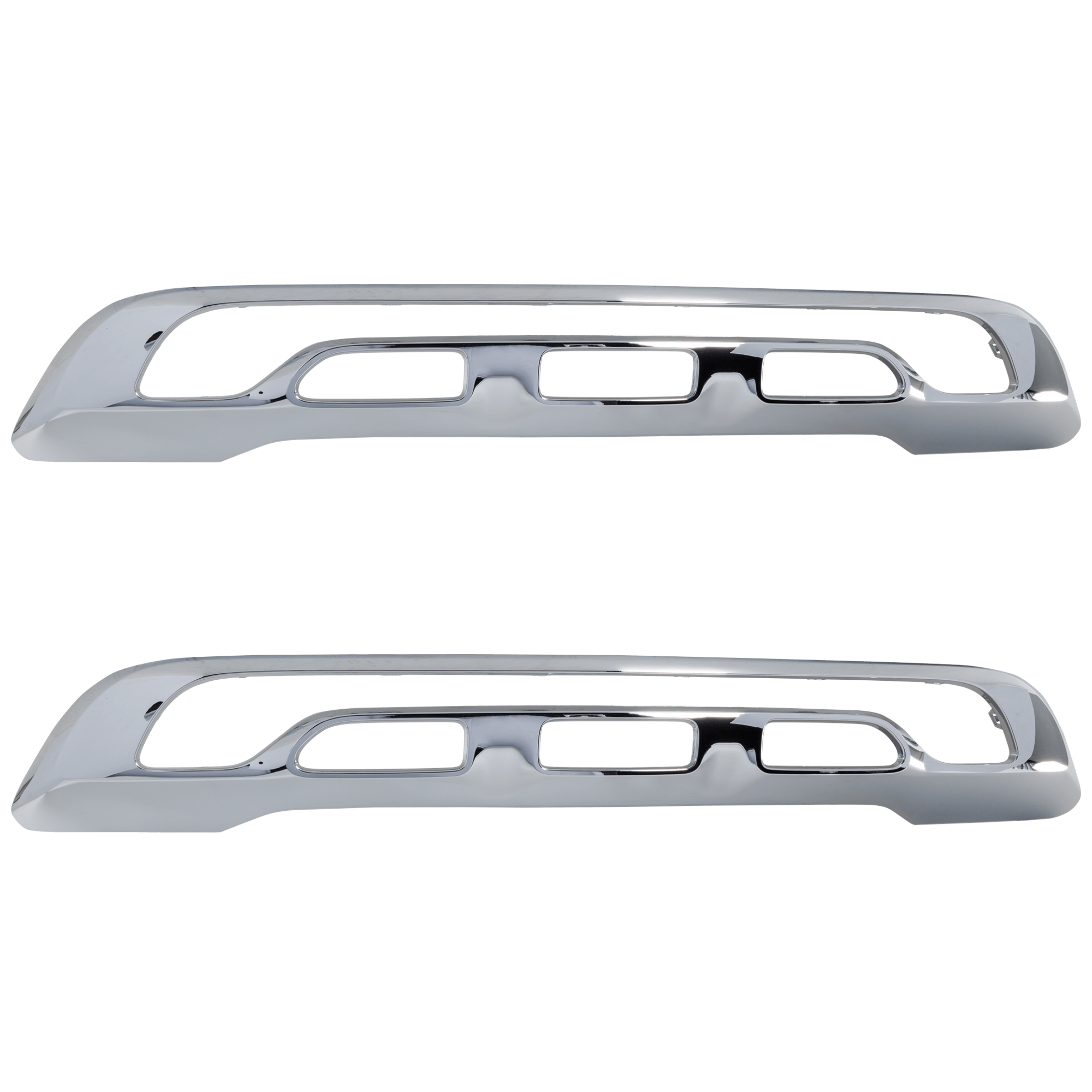 AM GLC300-20-21 FRONT BUMPER MOLDING RH AND LH Grille Cover Chrome w o AMG Styling Package SUV Coupe CAPA SKU SET RM01590042Q 2 Partslink MB1044154C OEM 2538850102