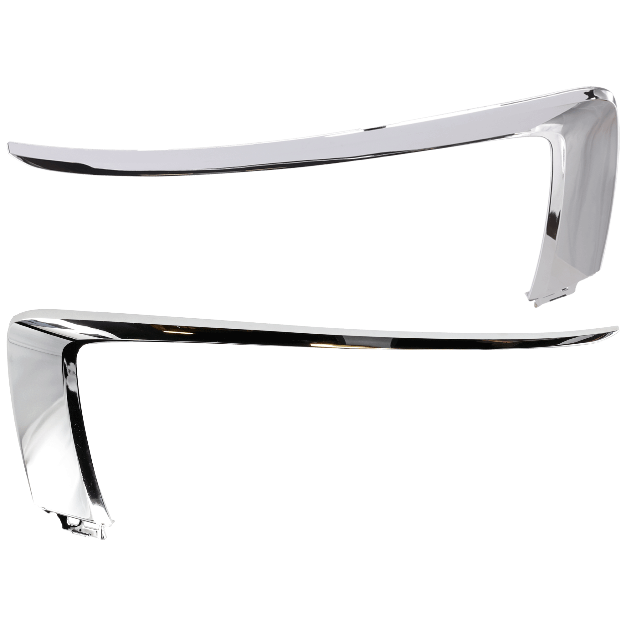 AM ECLIPSE CROSS 18-20 FRONT BUMPER MOLDING RH AND LH Upper Garnish Chrome CAPA SKU SET RM01590057Q Partslink MI1046110C MI1047110C OEM 6407A245-6407A246