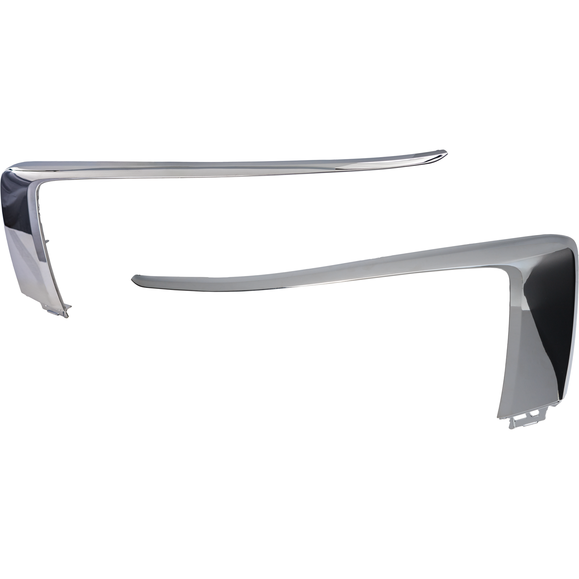 AM ECLIPSE CROSS 18-20 FRONT BUMPER MOLDING RH AND LH Upper Garnish Chrome SKU SET RM01590057 Partslink MI1046110 MI1047110 OEM 6407A245-6407A246