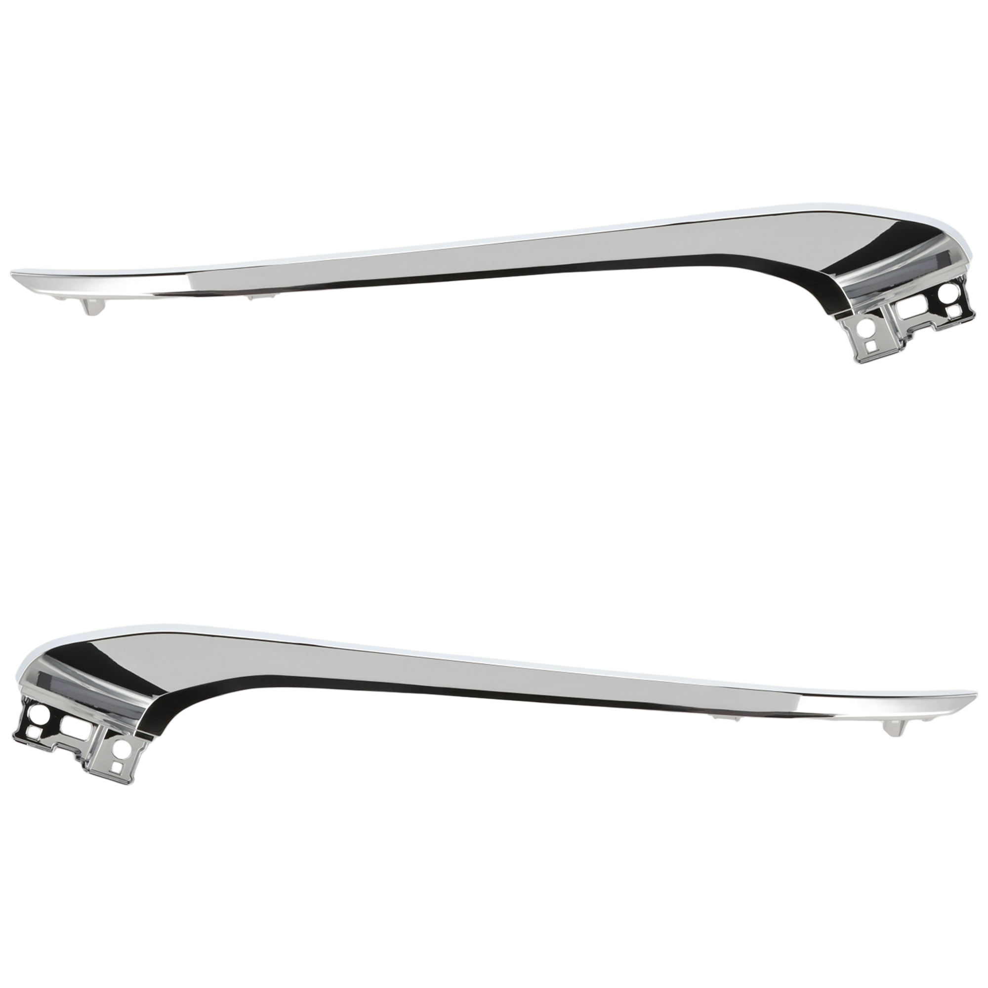 AM OUTLANDER SPORT RVR 20-24 FRONT BUMPER MOLDING RH AND LH Upper Chrome SKU SET RM01590059 Partslink MI1047108 MI1046108 OEM 62080W000P 62081W000P