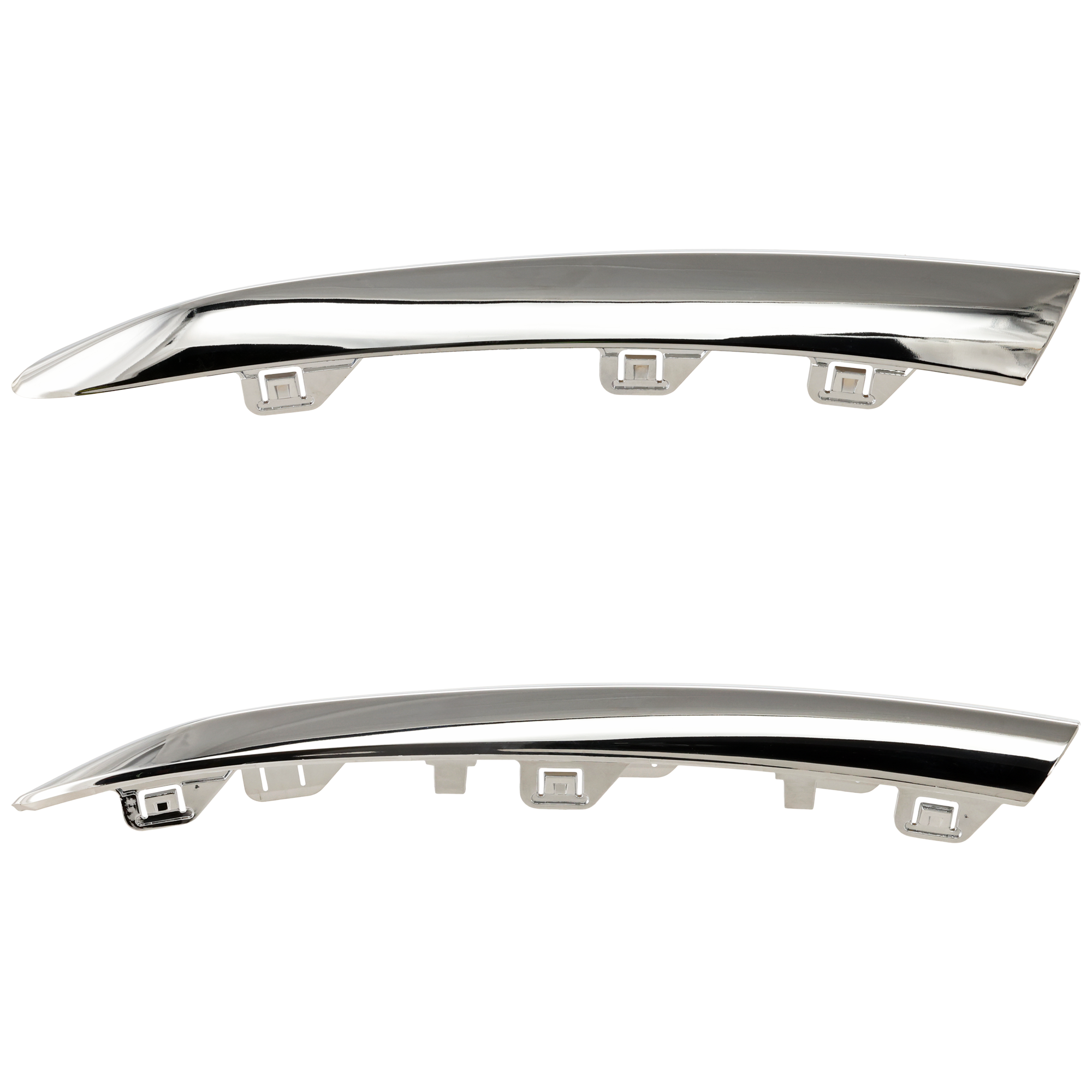 AM GLC300-20-23 FRONT BUMPER MOLDING RH AND LH Chrome w AMG Package SUV Coupe SKU SET RM01590075 Partslink MB1047192 MB1046192 OEM 2538851804-2538852104