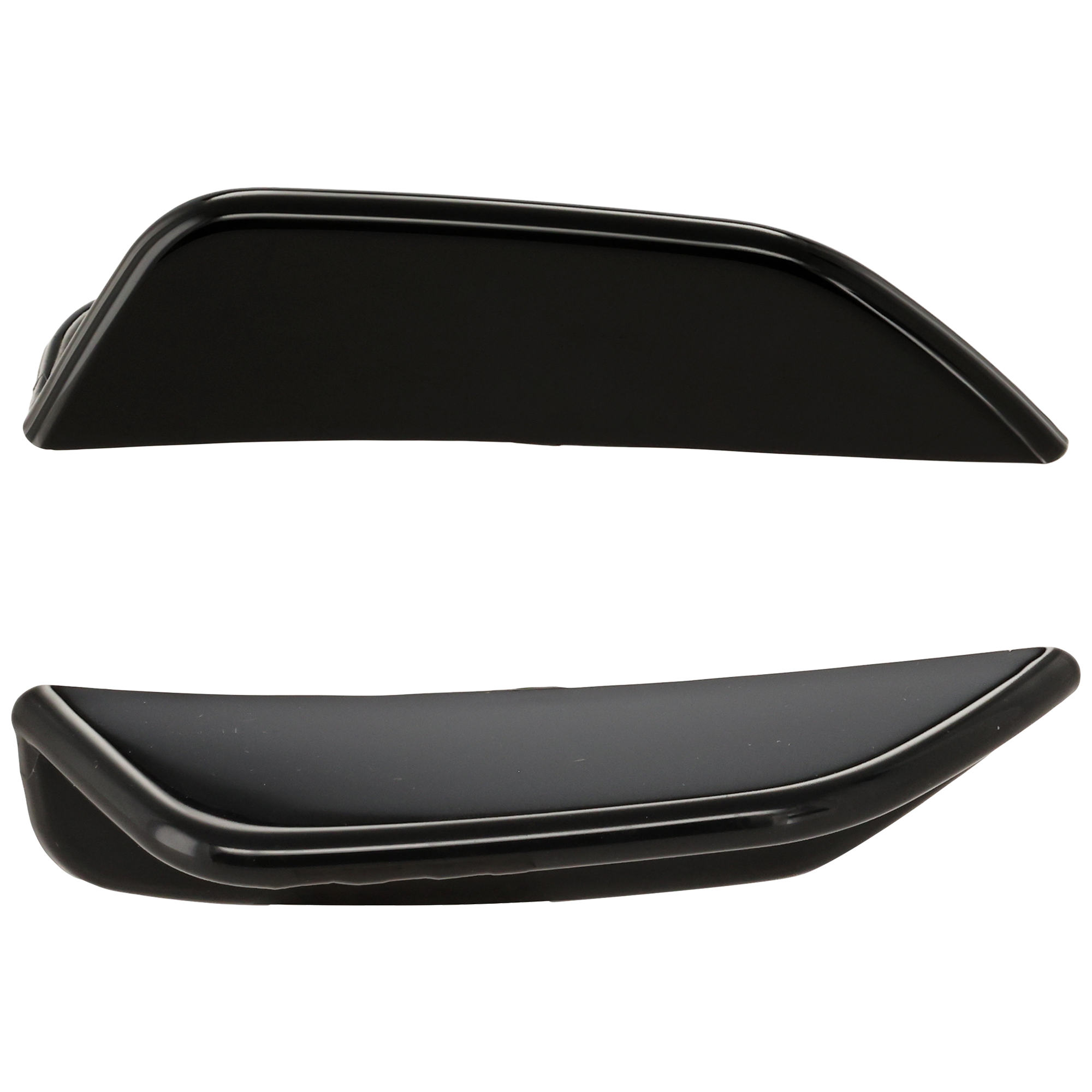 AM CLA45 AMG 20-23 FRONT BUMPER MOLDING RH AND LH Spoiler Trim Gloss Black w AMG Aerodynamics Package SKU SET RM01590087 Partslink MB1047170 MB1046170 OEM 1188859902-1188856802
