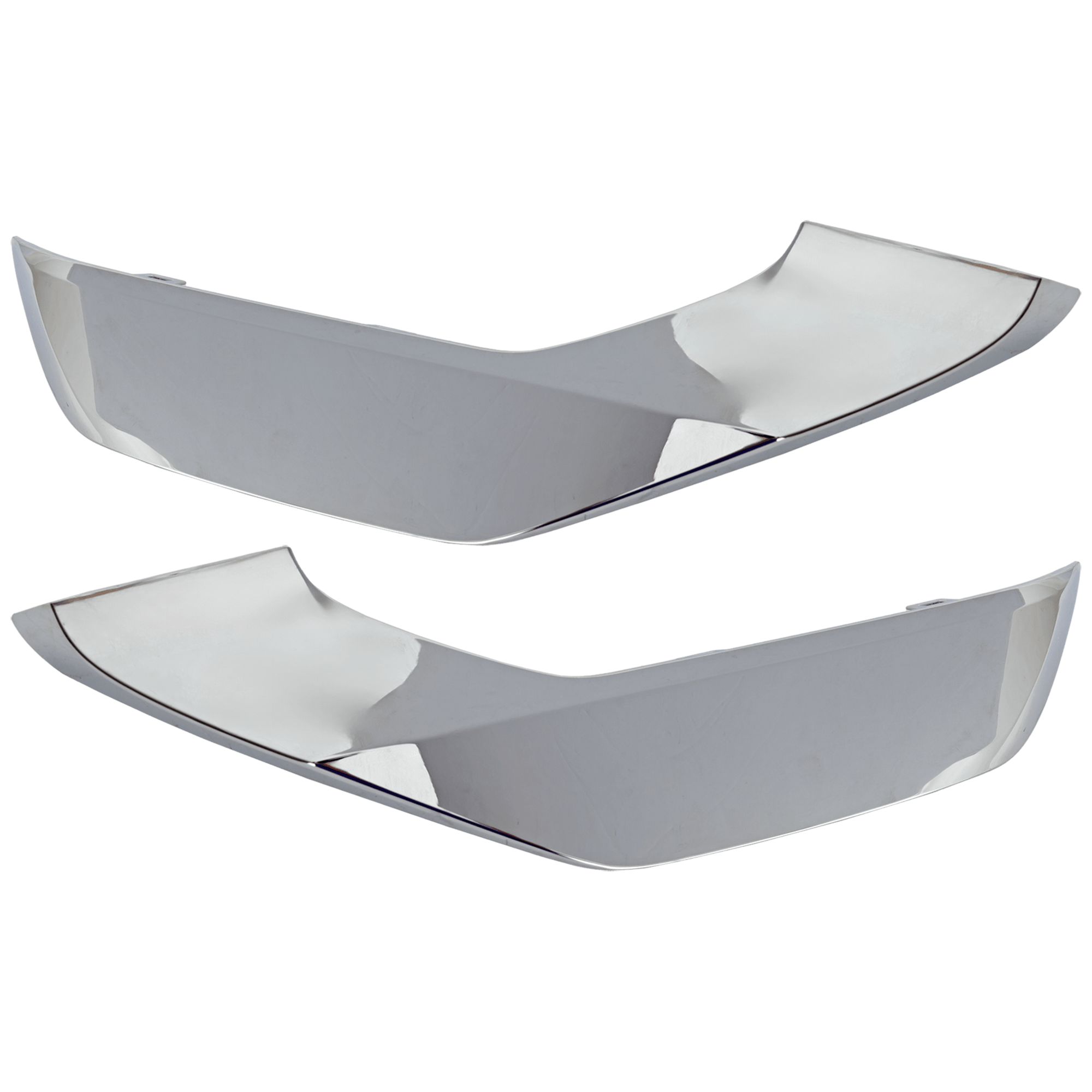 AM OUTLANDER 22-23 FRONT BUMPER MOLDING RH AND LH Lower Garnish Chrome ES Model w o Fog Light Holes SKU SET RM01590147 Partslink MI1038134 MI1039134 OEM 6407A415-6407A416