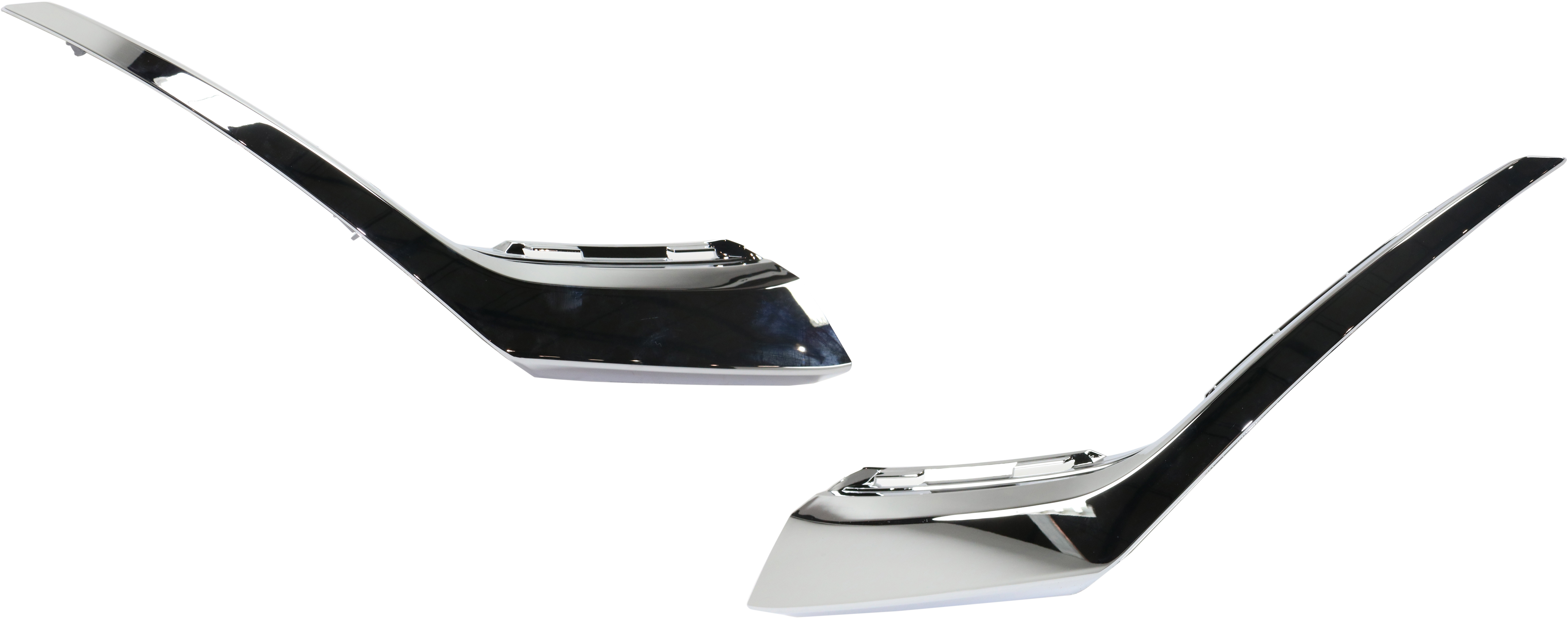 AM OUTLANDER 16-20 OUTLANDER PHEV 18-22 FRONT BUMPER MOLDING RH AND LH Lower Garnish Chrome SKU SET RM01610023 Partslink MI1047104 MI1046104 OEM 6407A144-6407A143