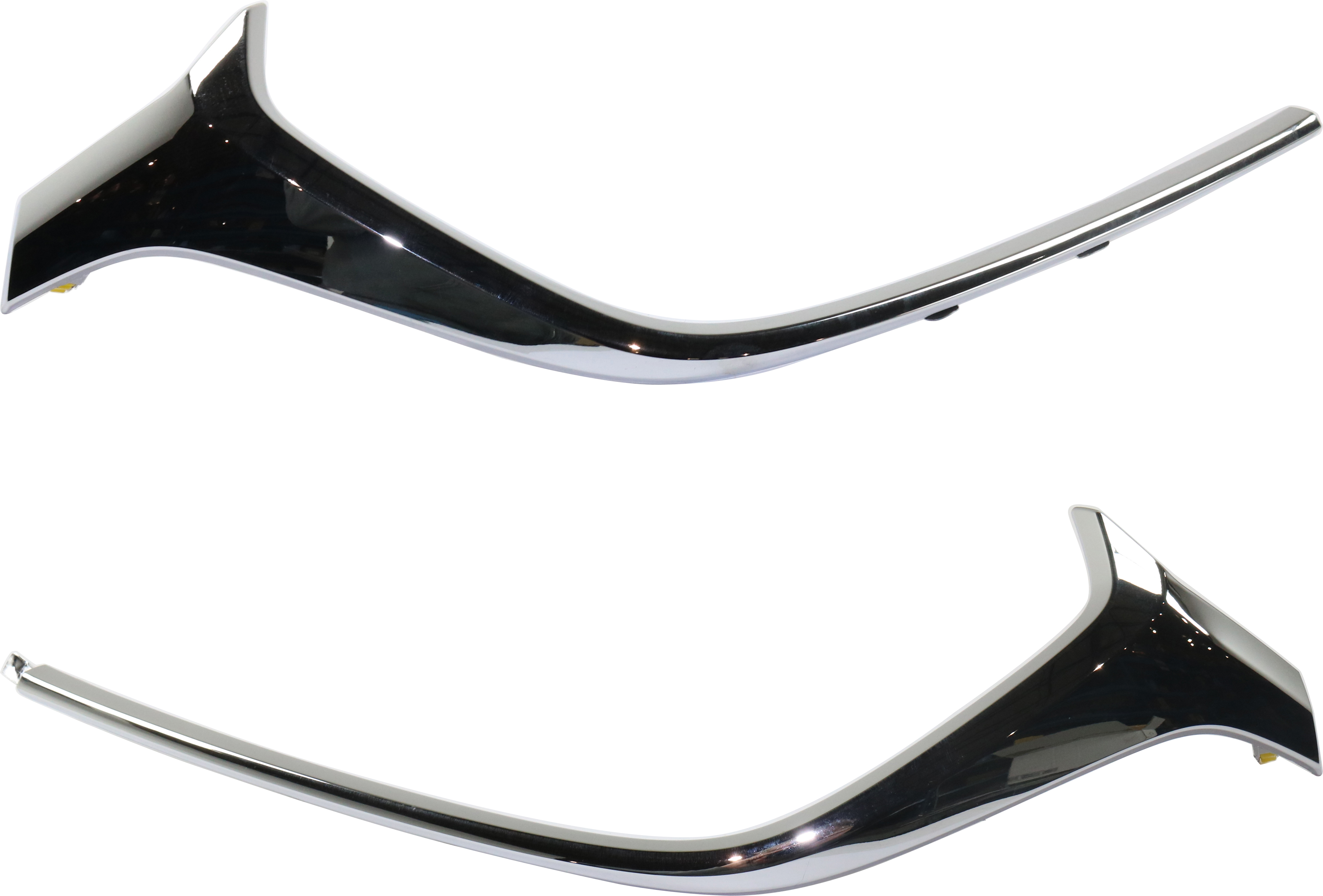 AM CX 3-16-22 FRONT BUMPER MOLDING RH AND LH Chrome CAPA SKU SET RM01610025Q Partslink MA1212103C MA1213103C OEM D10J507K0C D10J507J0C