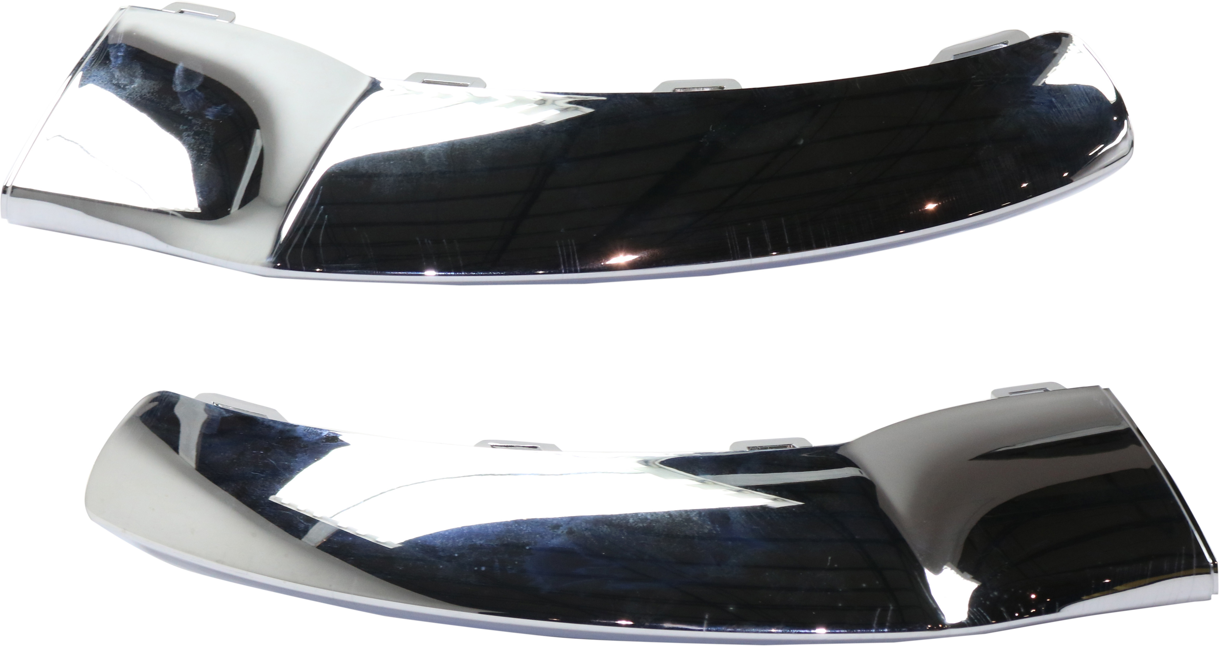 AM GLE GLS Class 16-19 FRONT BUMPER MOLDING RH AND LH Outer Chrome SKU SET RM01610027 Partslink MB1047149 MB1046149 OEM 2-928-850-400-292-880-000-000-000-000