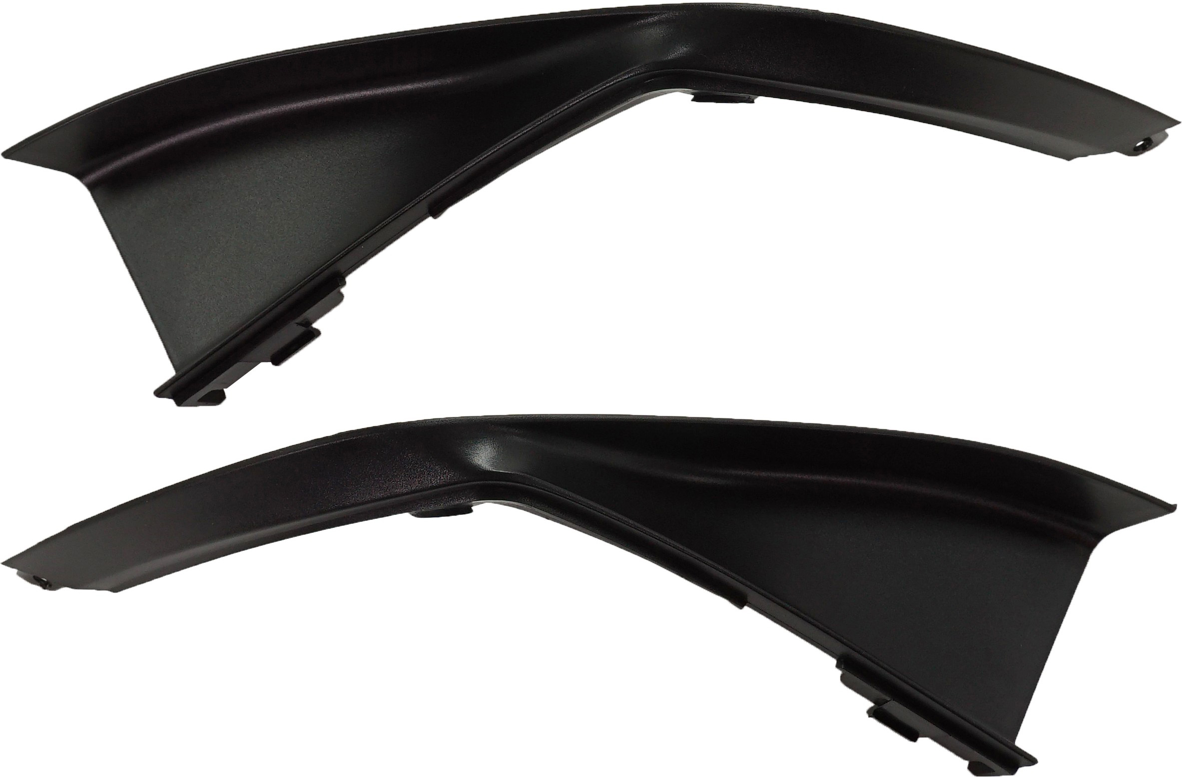 AM CLA CLASS 17-19 FRONT BUMPER MOLDING RH AND LH Textured Black CLA250 w AMG Styling Package SKU SET RM01610047 Partslink MB1039204 MB1038204 OEM 1768853600-1768853500