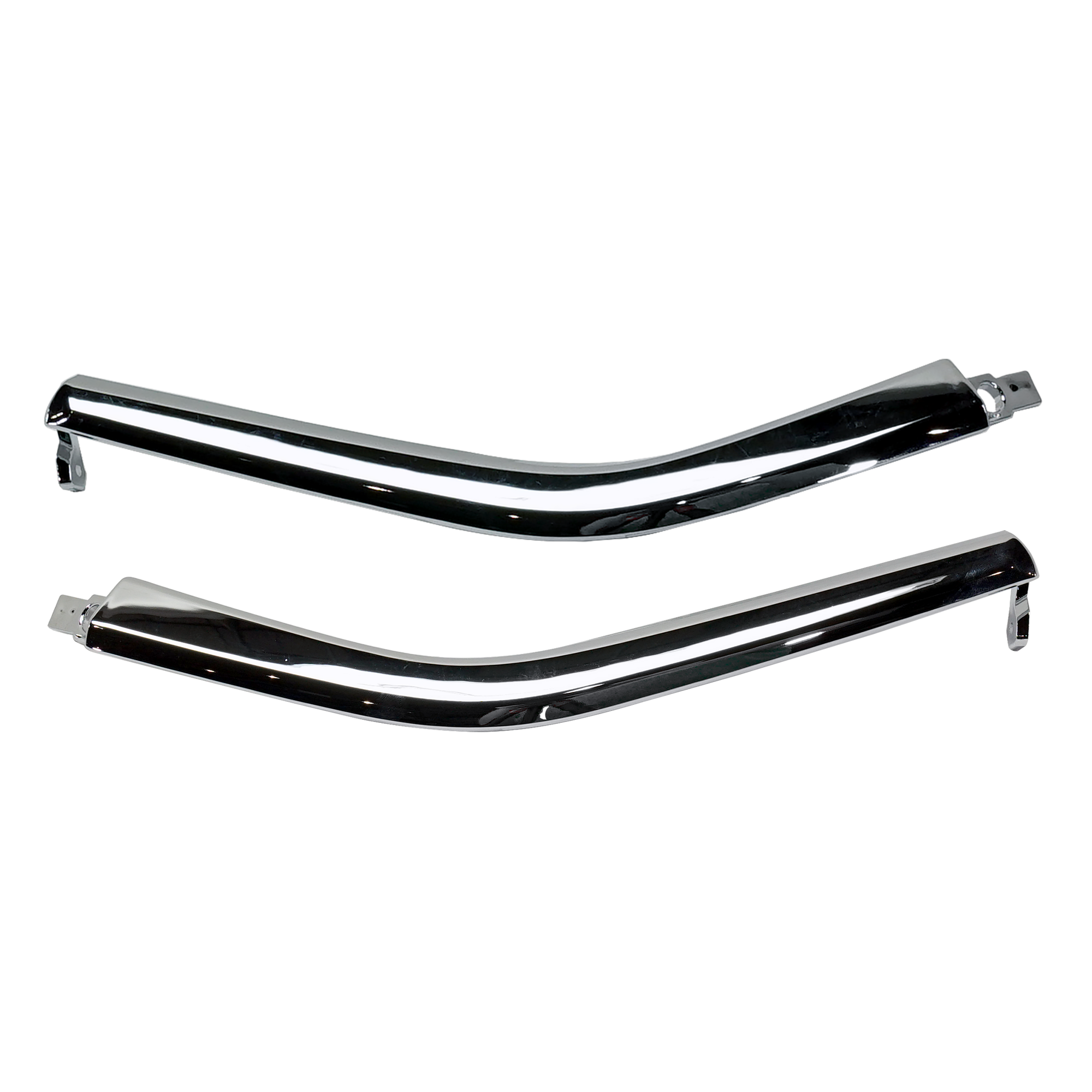 AM OUTLANDER 16-20 OUTLANDER PHEV 18-22 FRONT BUMPER MOLDING RH AND LH Upper Garnish Chrome SKU SET RM01610057 Partslink MI1047106 MI1046106 OEM 6407A142-6407A141