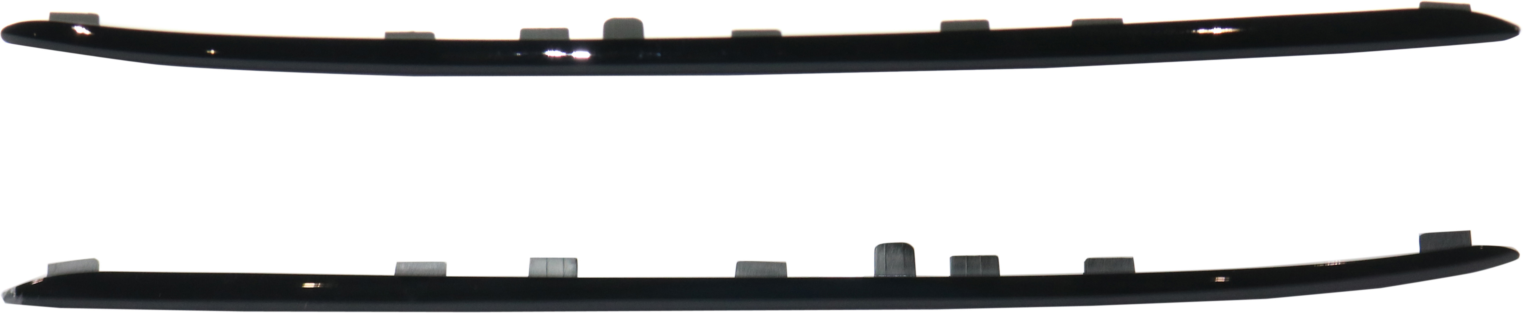 AM E43 AMG E53 AMG 17-20 FRONT BUMPER MOLDING RH AND LH Upper Black SKU SET RM02030005 Partslink MB1047142 MB1046142 OEM 2138854802-2138858501